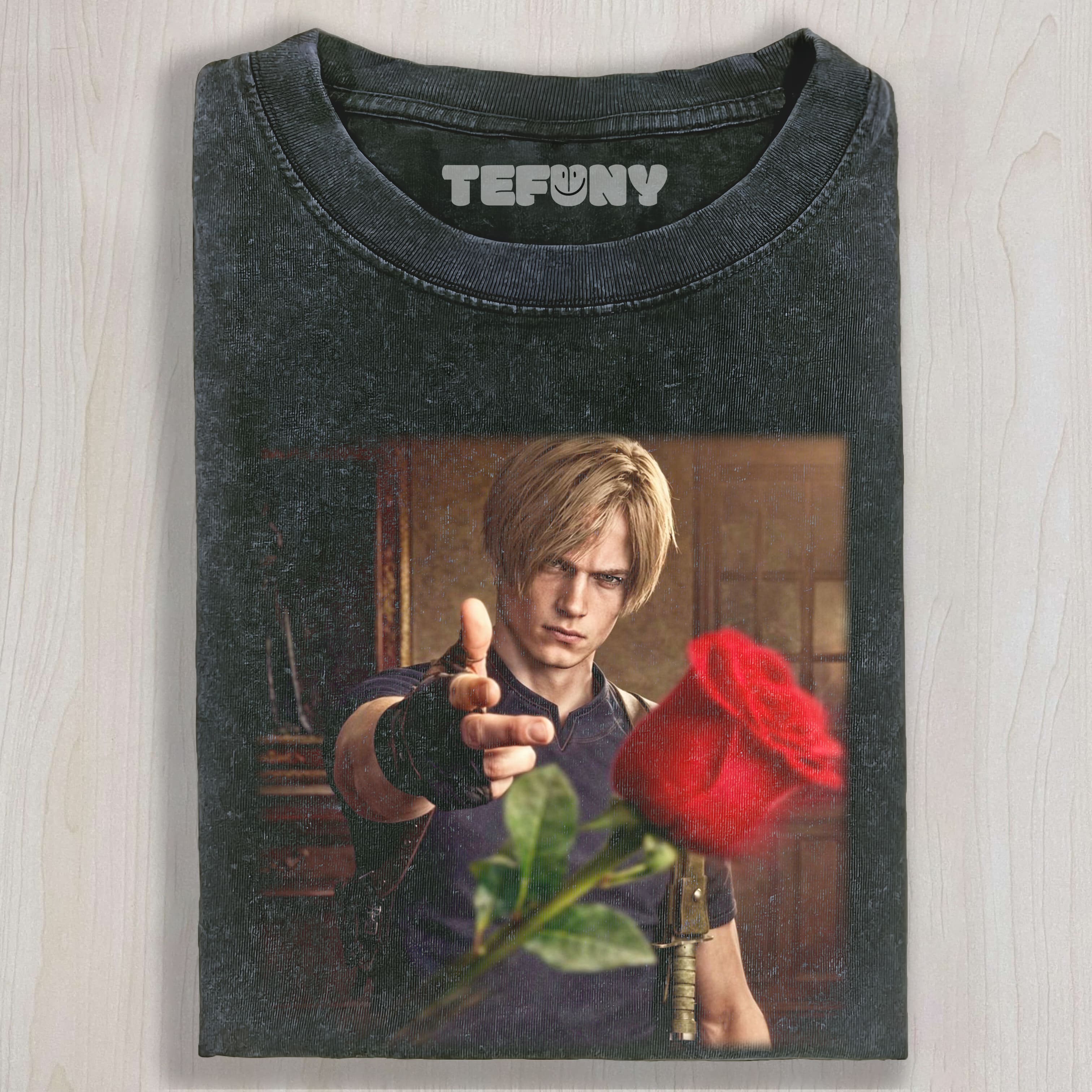 LEON HOLDING A ROSE TEE & SWEAT & HOOD