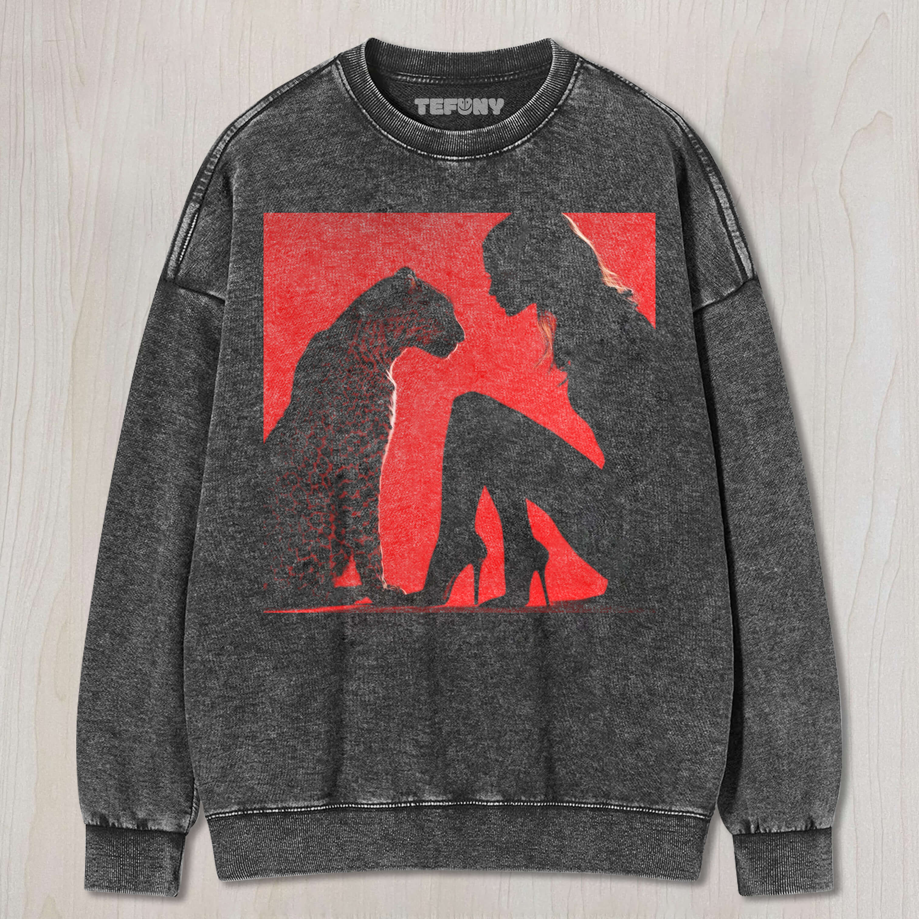 LEOPARD AND WOMAN V1 T-SHIRT