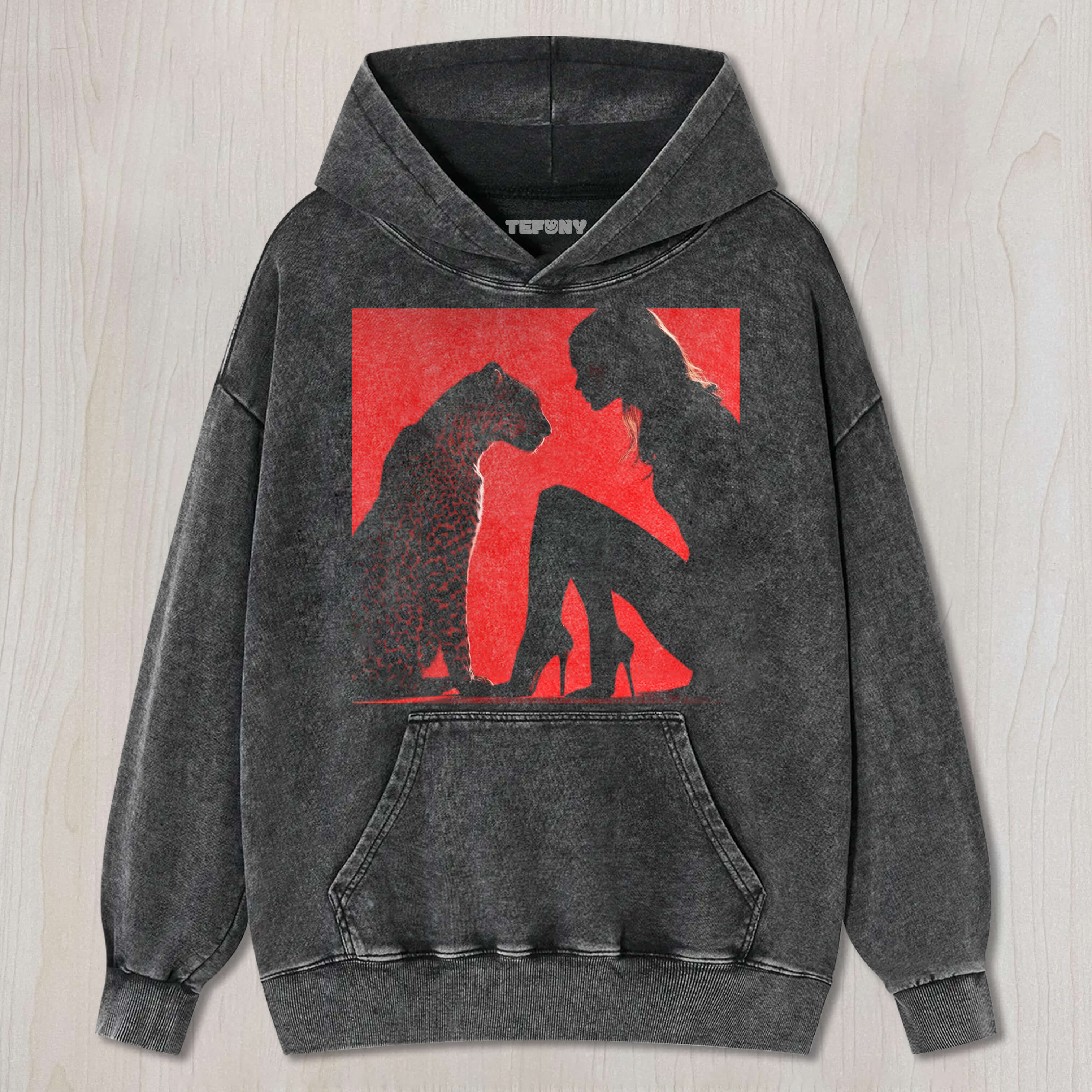 LEOPARD AND WOMAN V1 T-SHIRT