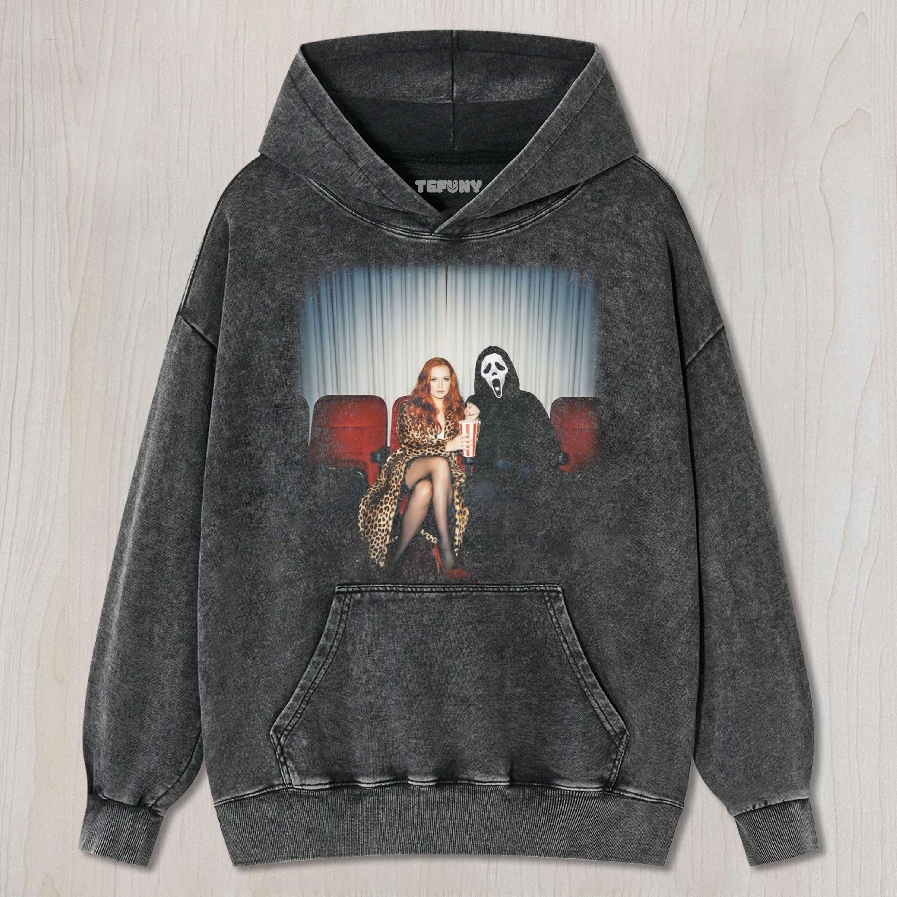 LEOPARD PRINT BEAUTY AND GHOST FACE T-SHIRT