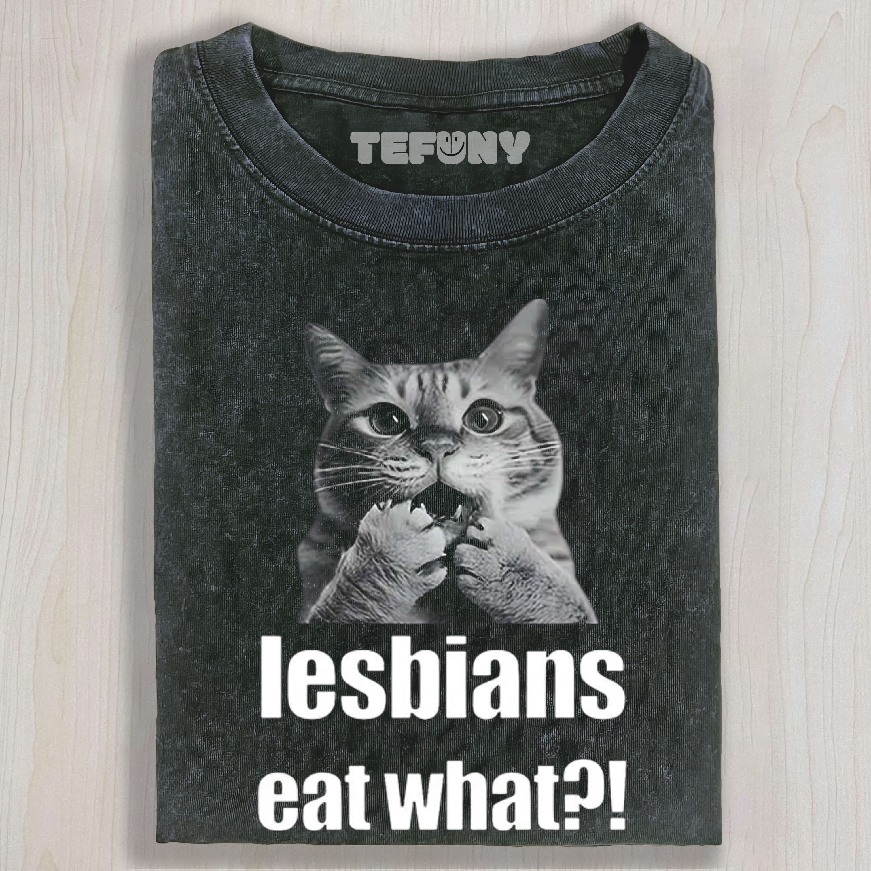 LESBIANS EAT WHAT FUNNY GAY JOKE  UNISEX TEE, TANK TOP, LAYERED LS, SWEATSHIRT & HOODIE
