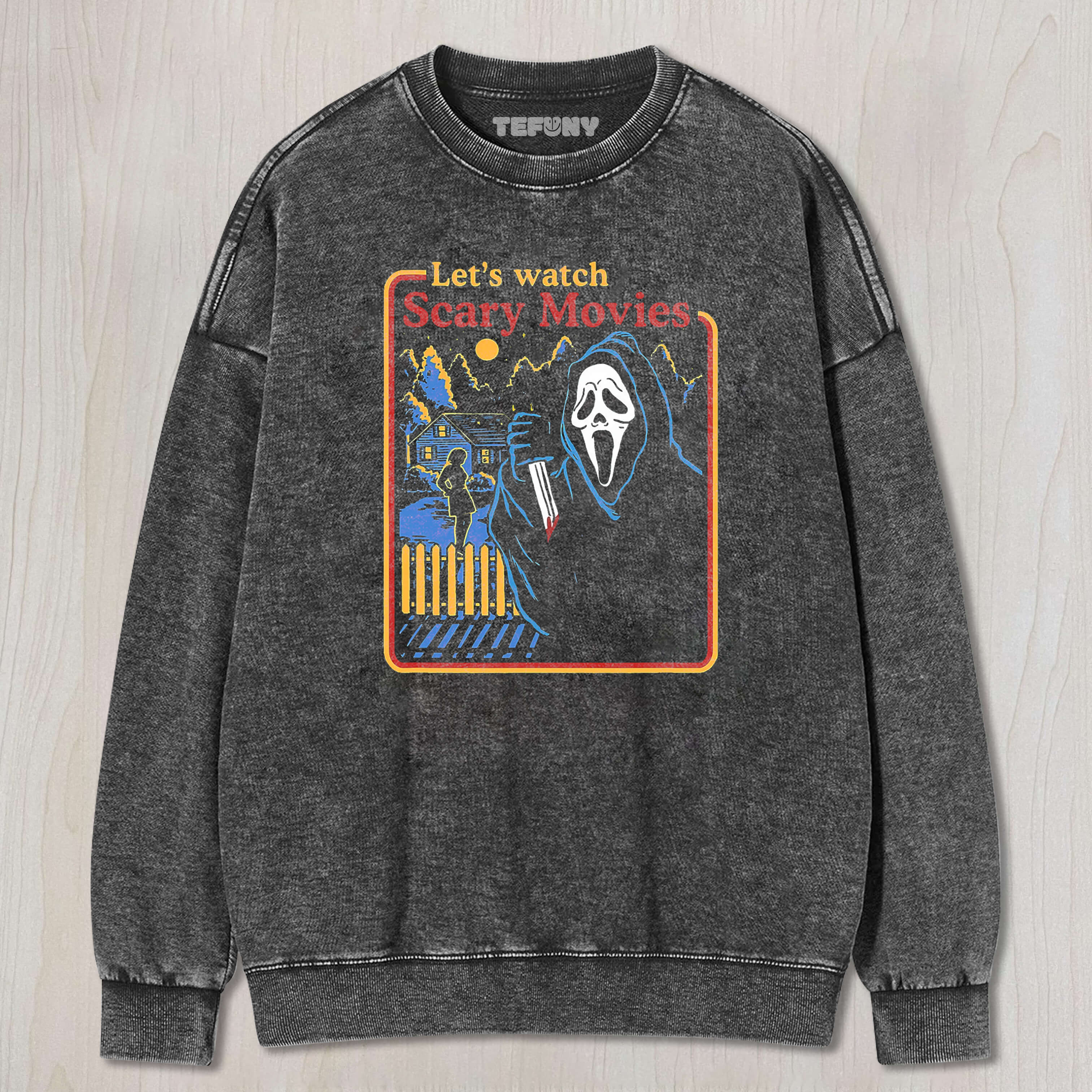 LET'S WATCH SCARY MOVIES TEE & SWEAT & HOOD