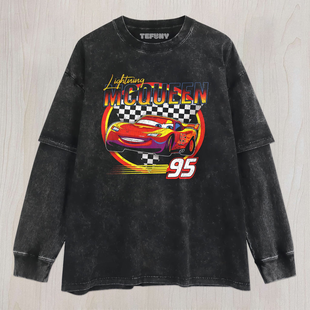 LIGHTNING MCQUEEN V6 UNISEX TEE, TANK TOP, LAYERED LS, SWEATSHIRT & HOODIE
