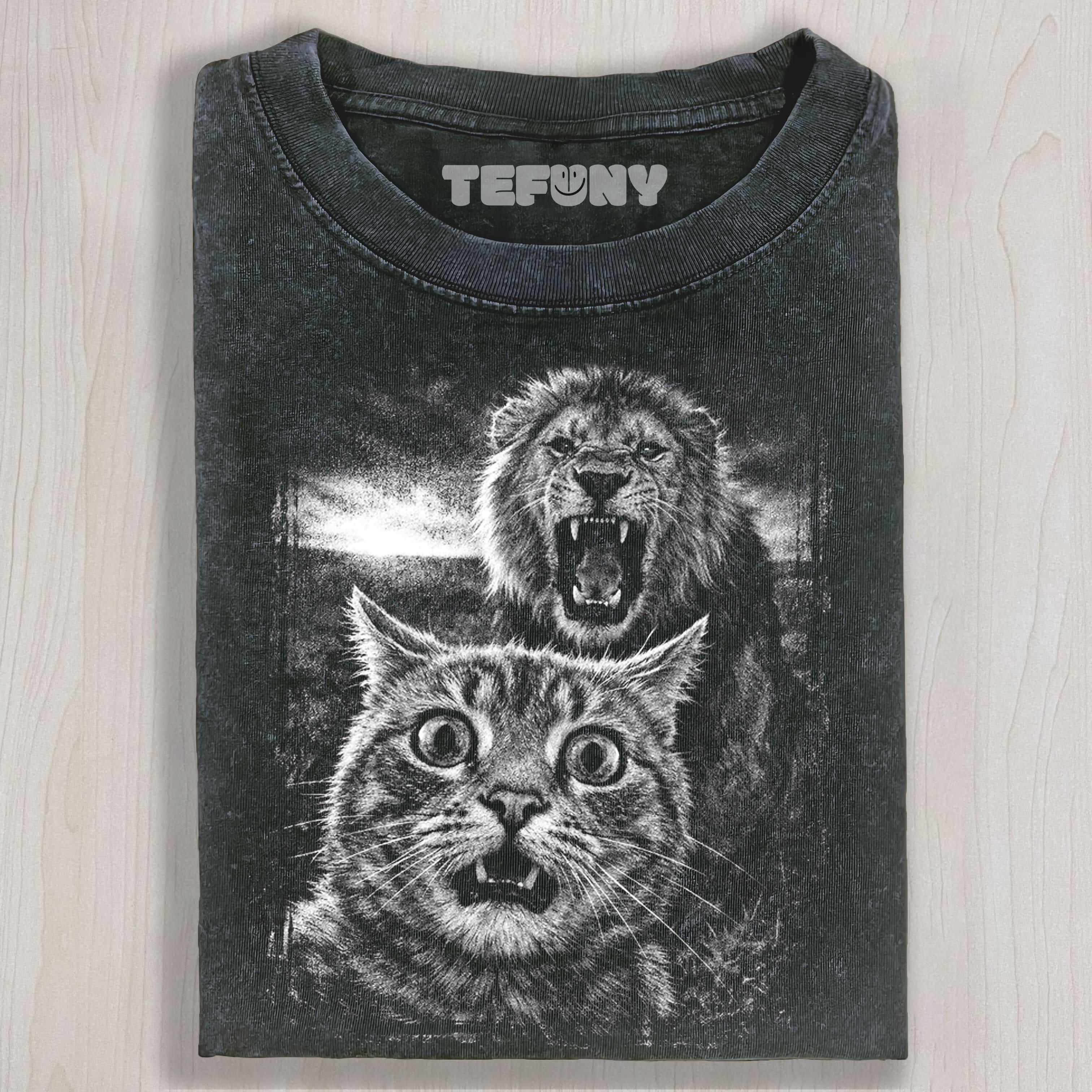 LION & CAT MEME UNISEX TEE, TANK TOP, LAYERED LS, SWEATSHIRT & HOODIE