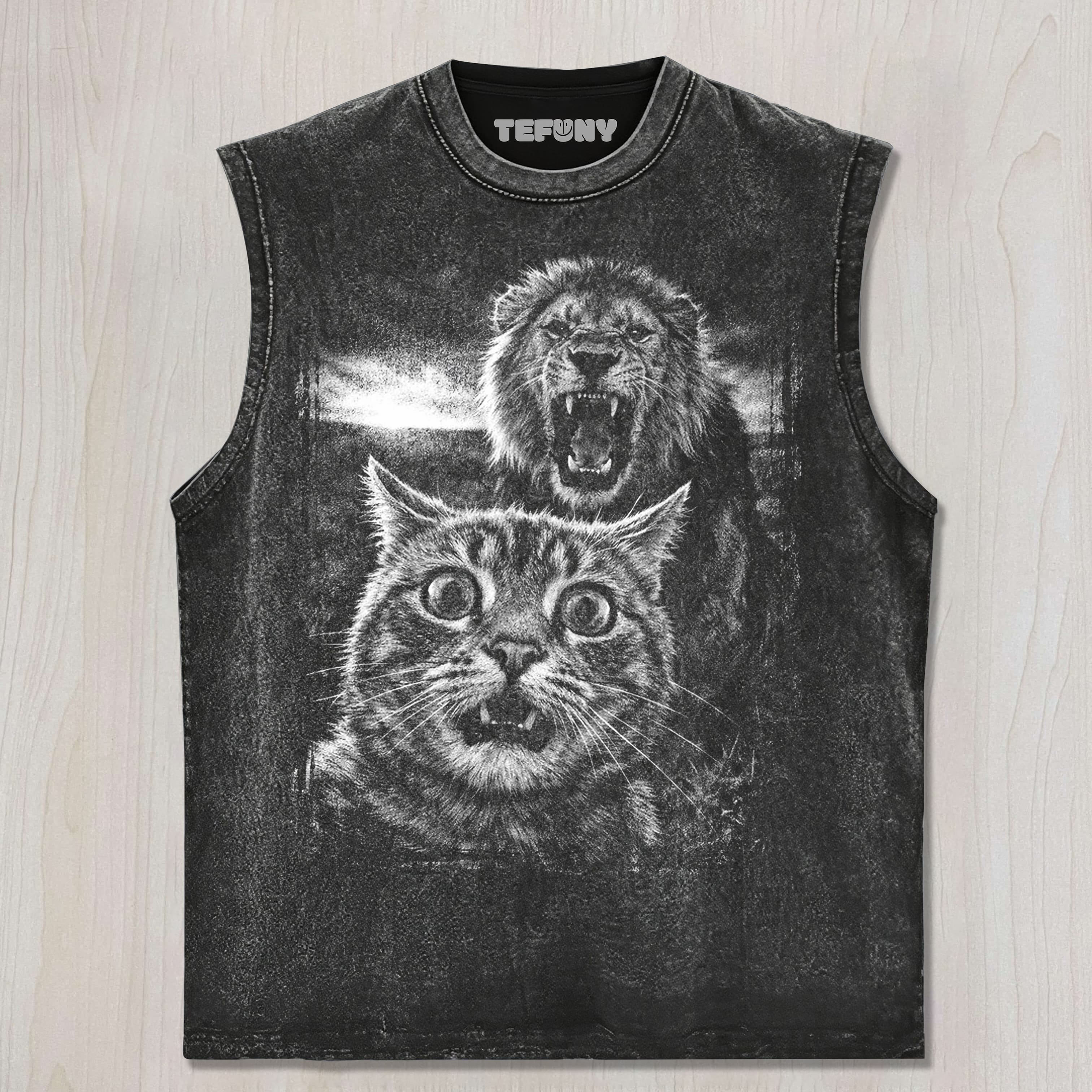LION & CAT MEME UNISEX TEE, TANK TOP, LAYERED LS, SWEATSHIRT & HOODIE