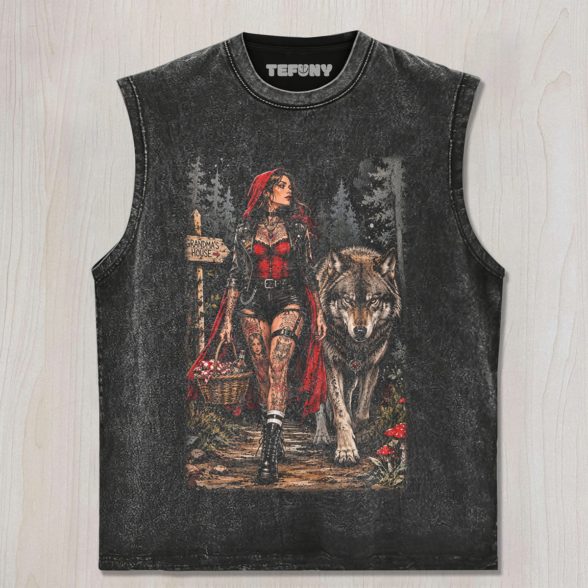 LITTLE RED RIDING HOOD GOTHIC UNISEX TEE, TANK TOP, LAYERED LS, SWEATSHIRT & HOODIE