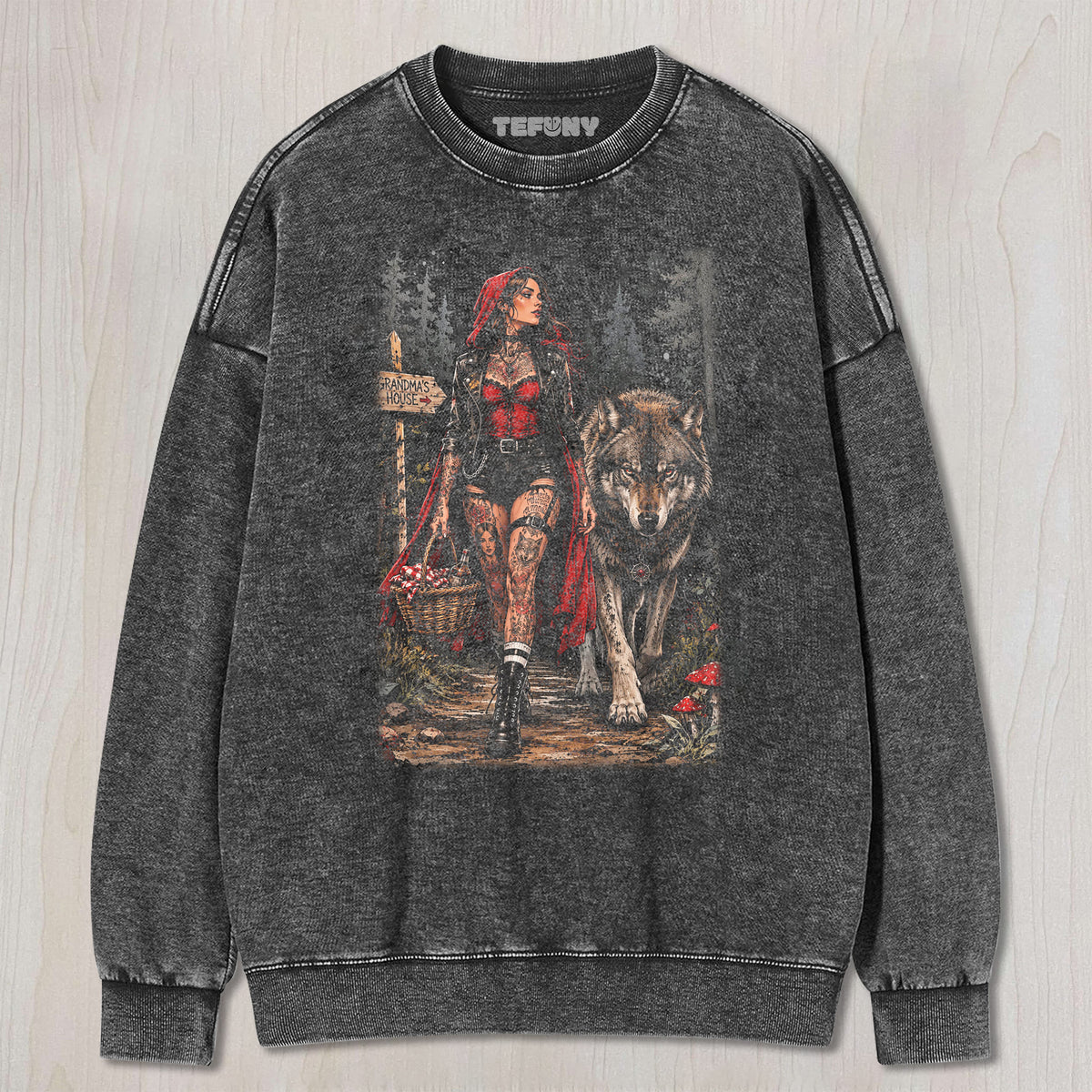 LITTLE RED RIDING HOOD GOTHIC UNISEX TEE, TANK TOP, LAYERED LS, SWEATSHIRT & HOODIE