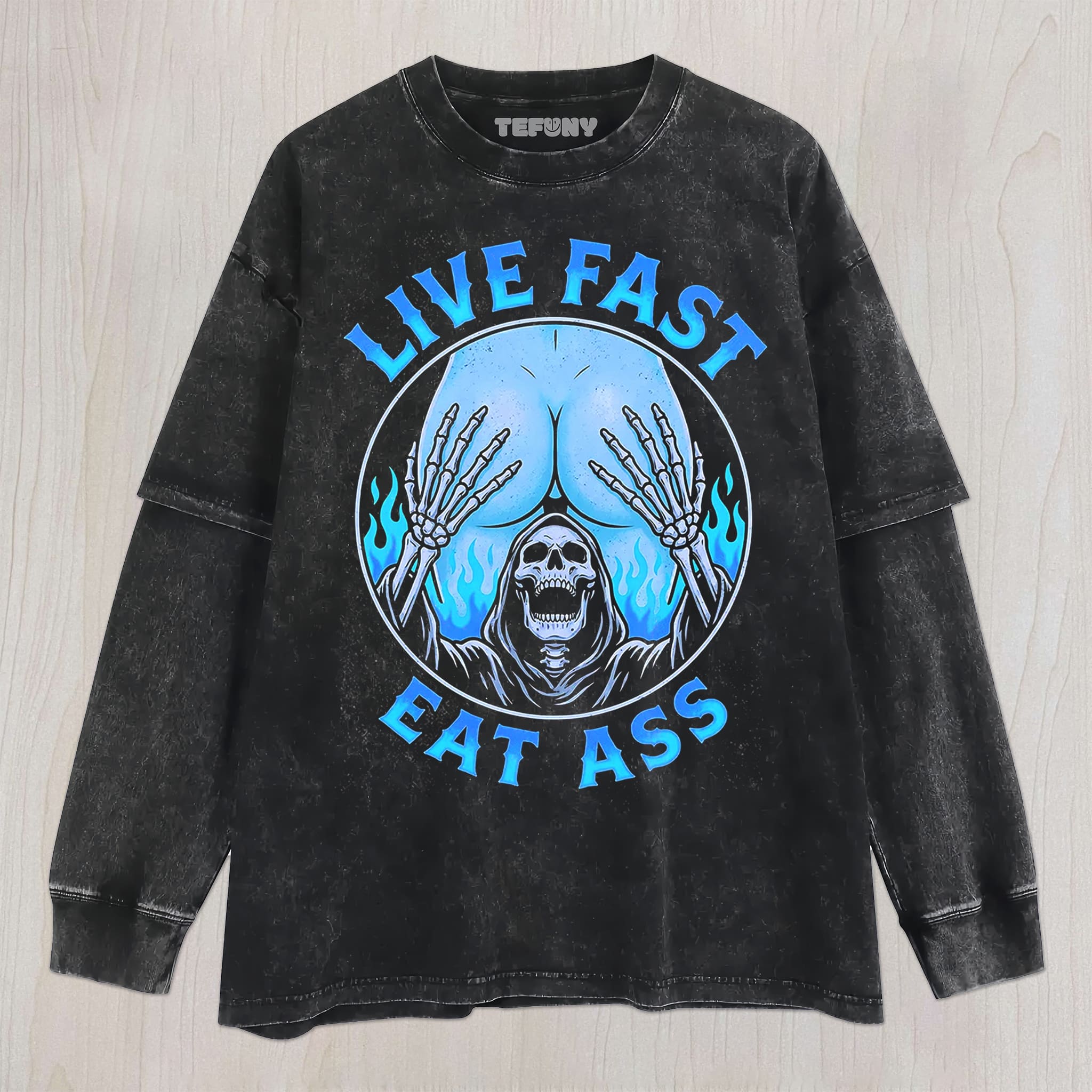 LIVE FAST EAT ASS UNISEX TEE, TANK TOP, LAYERED LS, SWEATSHIRT & HOODIE