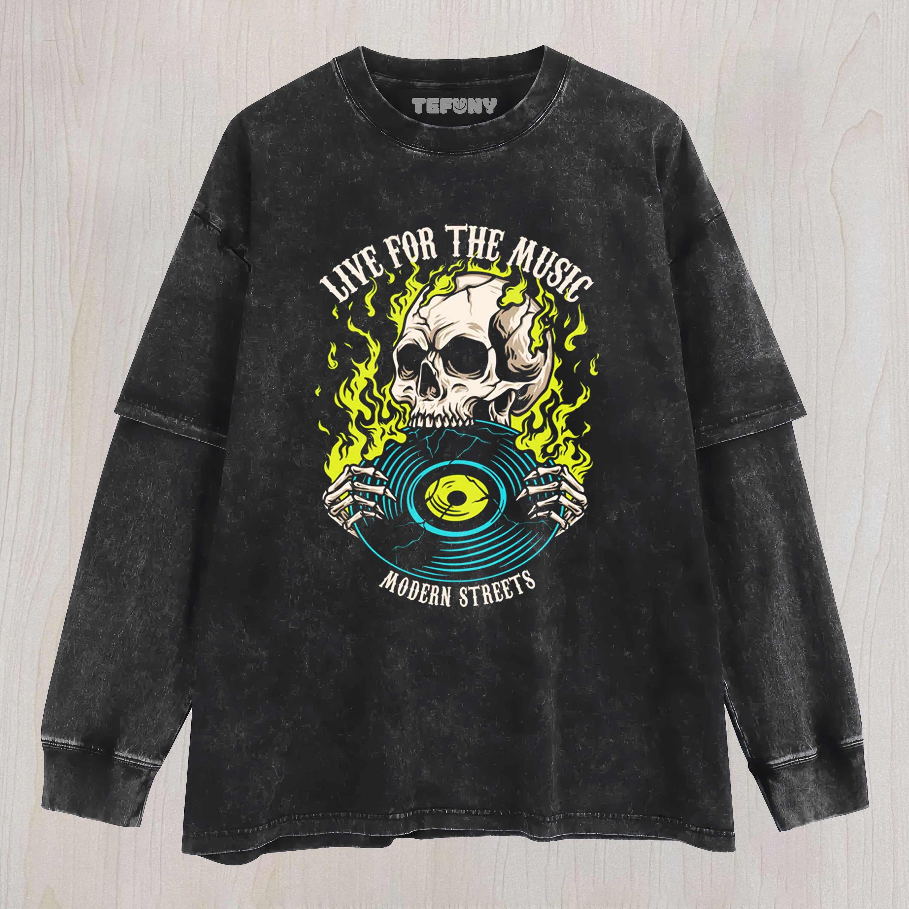 LIVE FOR THE MUSIC LAYERED LONG SLEEVE