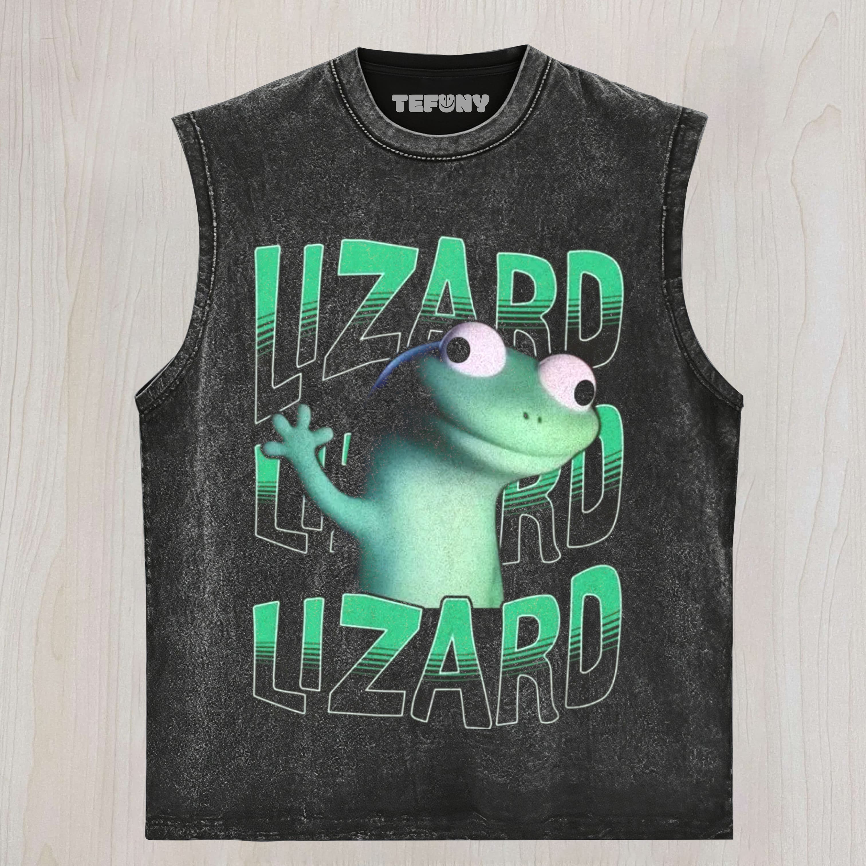 LIZARD VIRAL MEME GREEN UNISEX TEE, TANK TOP, LAYERED LS, SWEATSHIRT & HOODIE