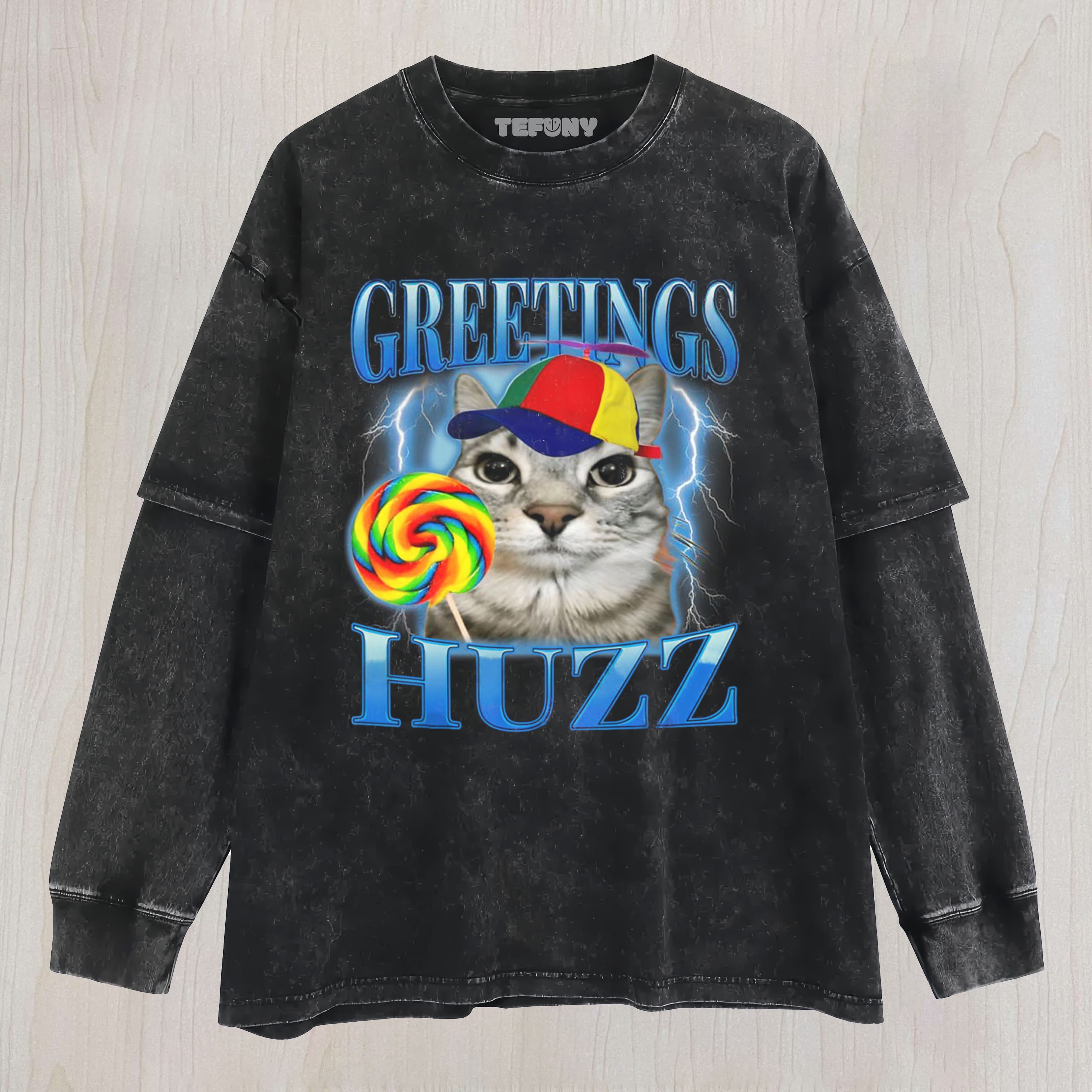 LOLLIPOP CAT MEME LAYERED LONG SLEEVE