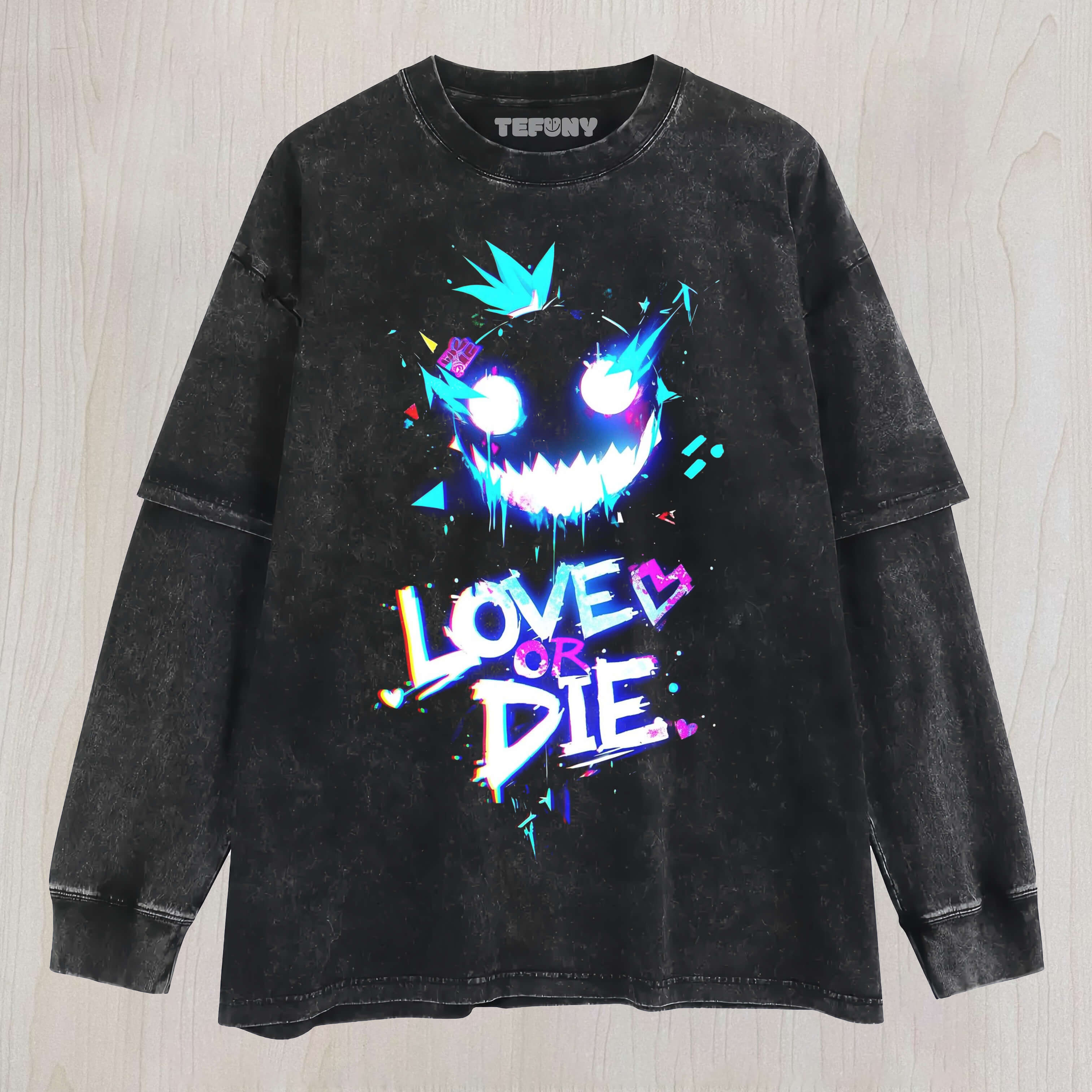 LOVE OR DIE LAYERED LONG SLEEVE