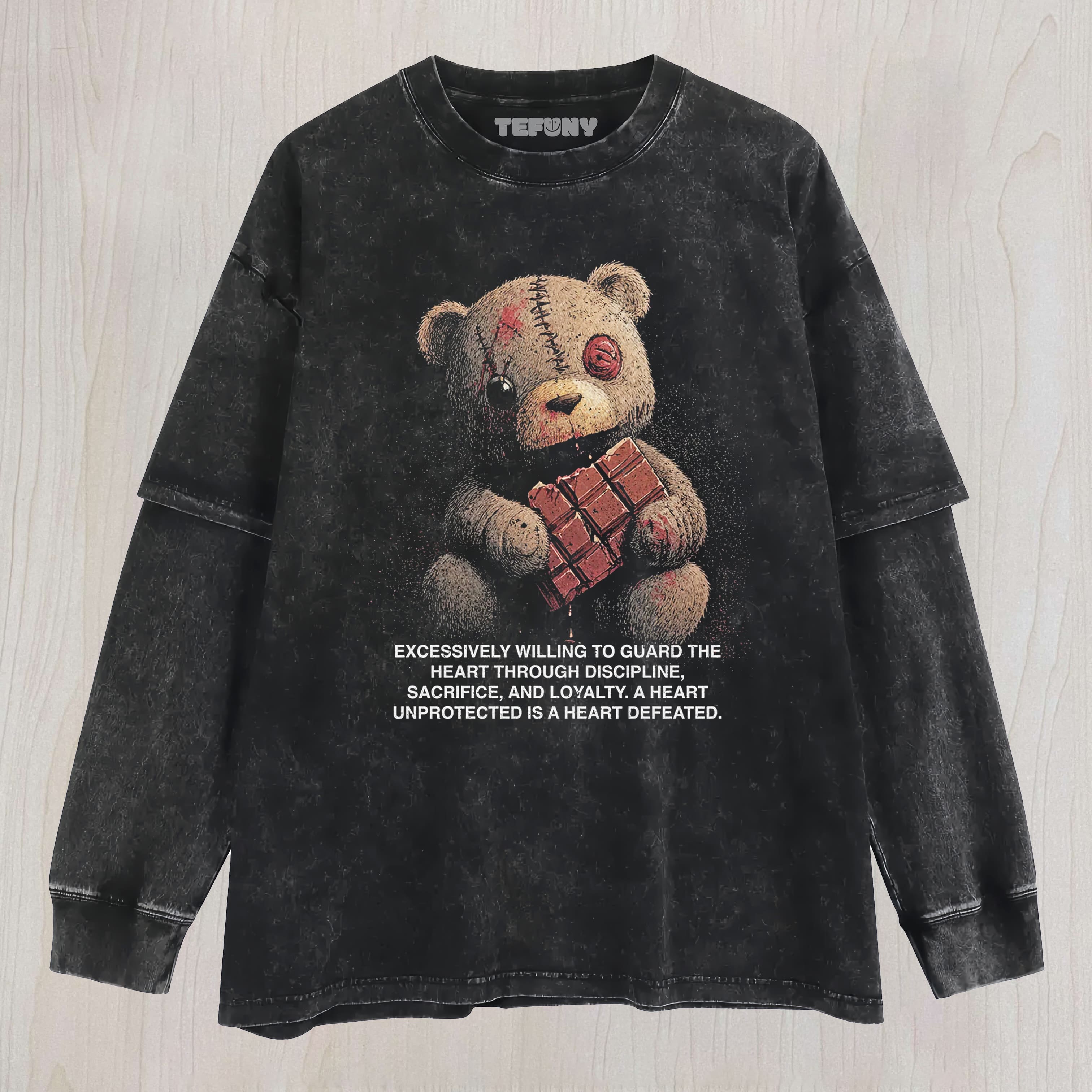 LOVE IS WAR BITE THE SWEETNESS LAYERED LONG SLEEVE