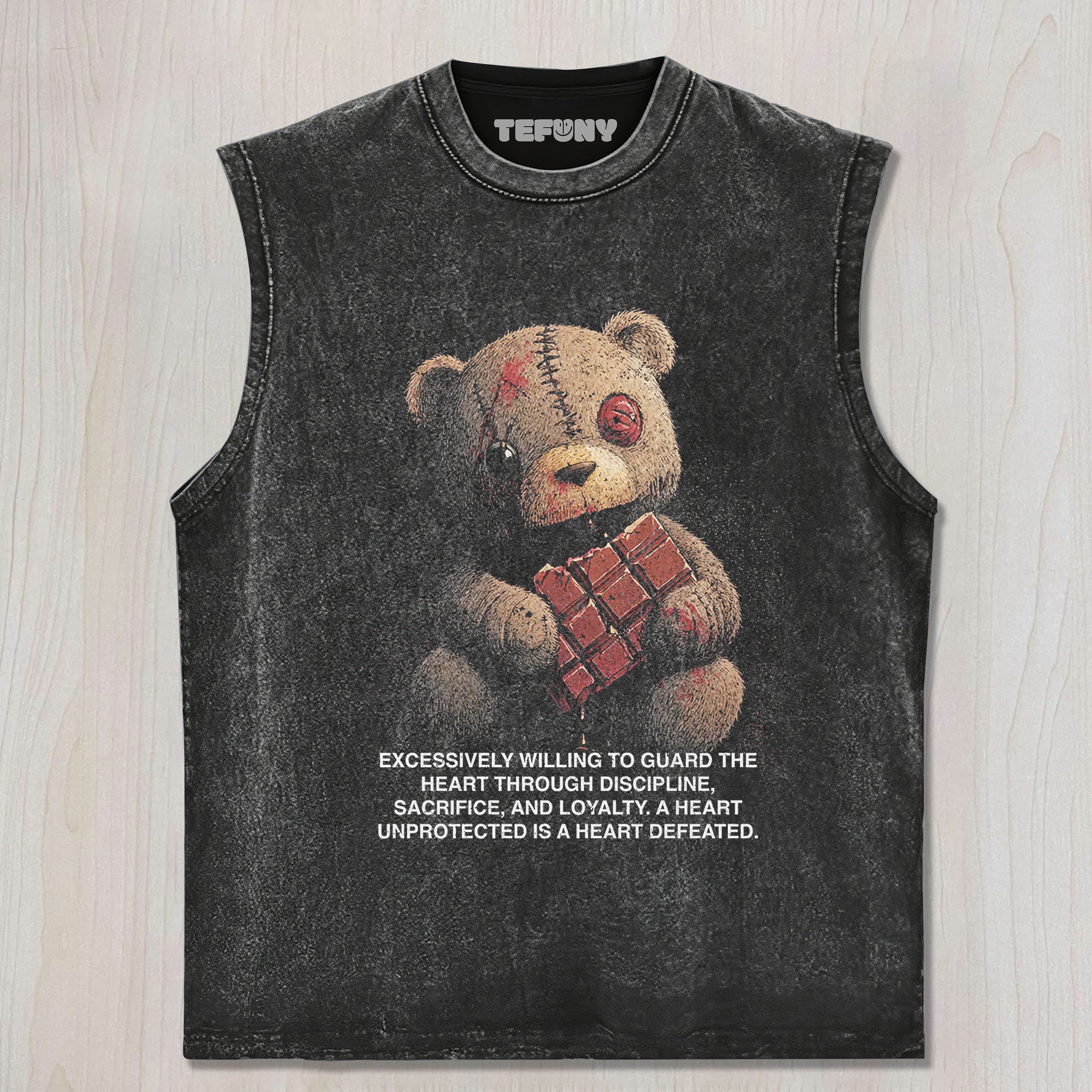 LOVE IS WAR BITE THE SWEETNESS TANK TOP