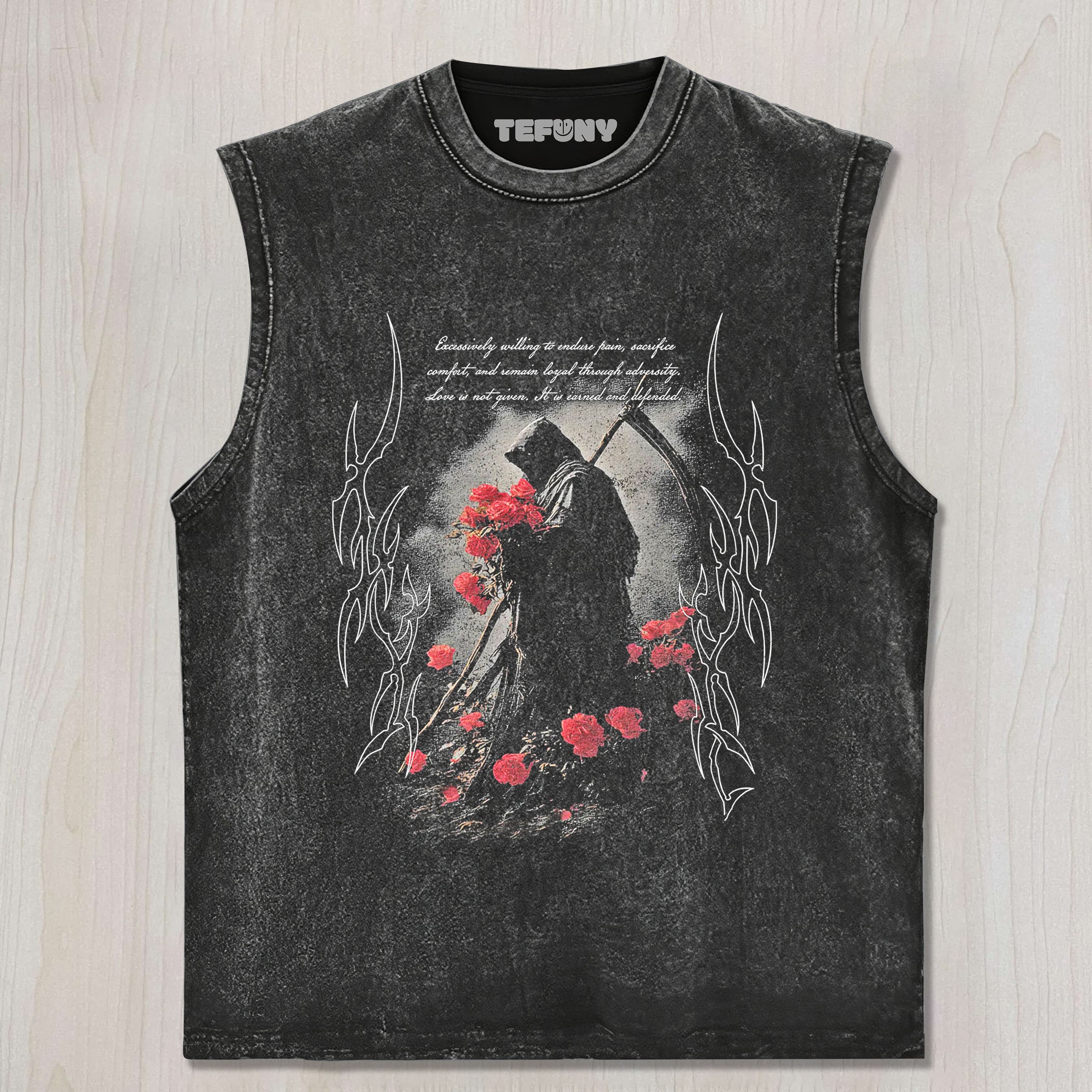 LOVE IS WAR TO THE GRAVE TANK TOP