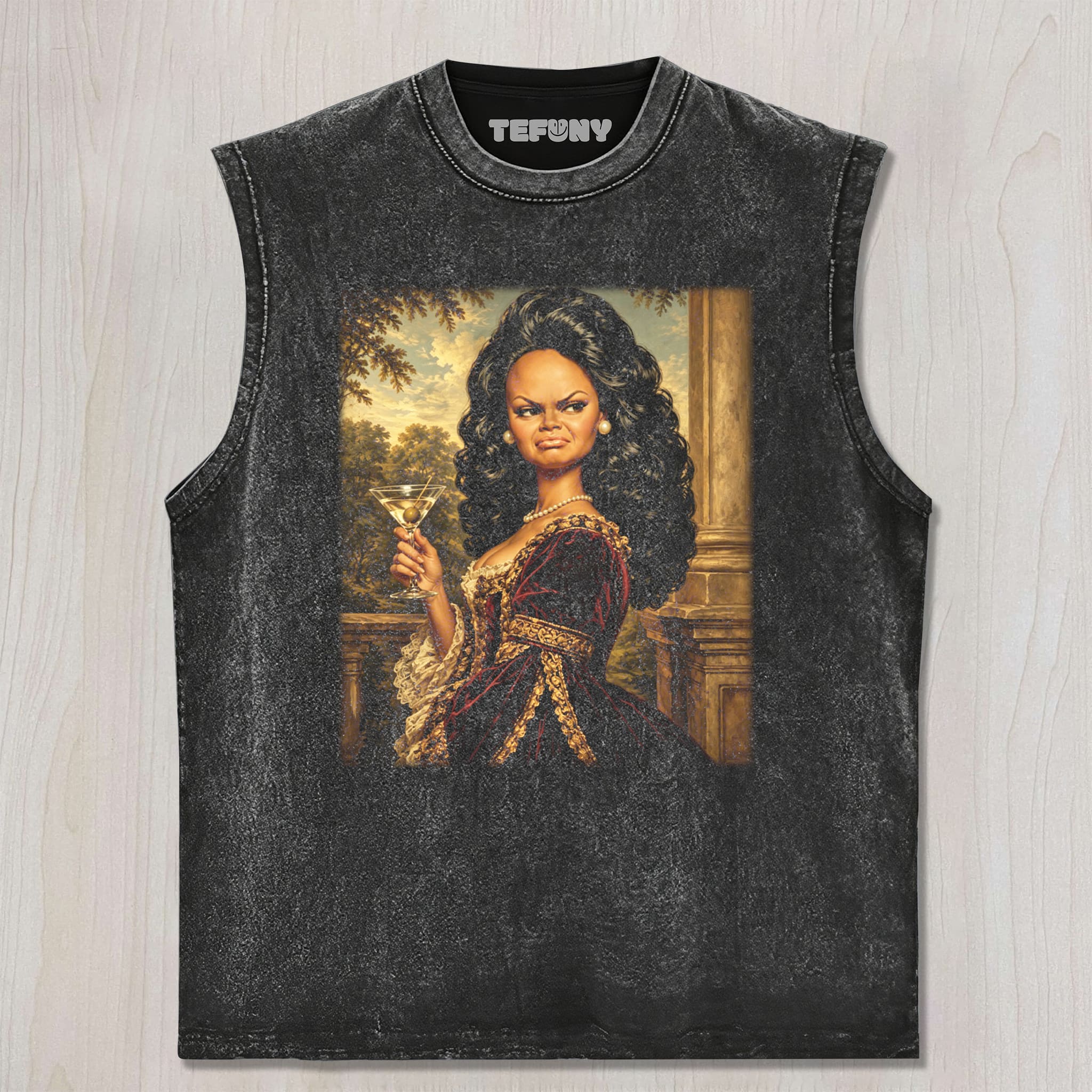 LUXE VINTAGE DOLL PORTRAIT UNISEX TEE, TANK TOP, LAYERED LS, SWEATSHIRT & HOODIE
