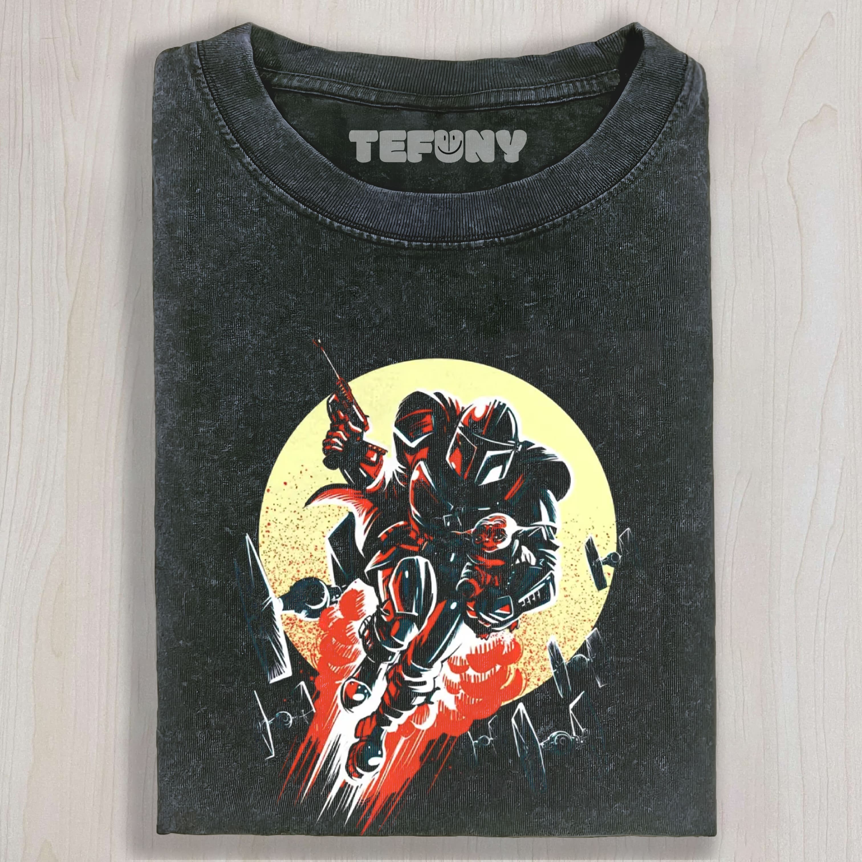 MANDO & CHILD RETRO STAR WARS VINTAGE WASHED TEE & SWEAT & HOOD