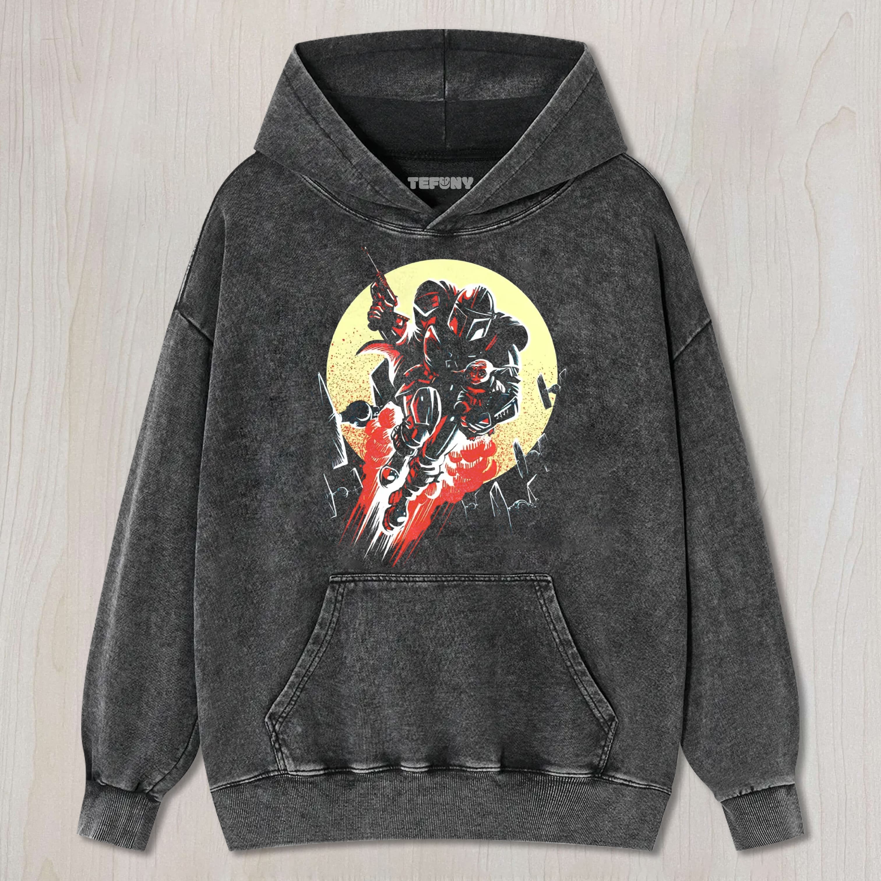 MANDO & CHILD RETRO STAR WARS VINTAGE WASHED TEE & SWEAT & HOOD