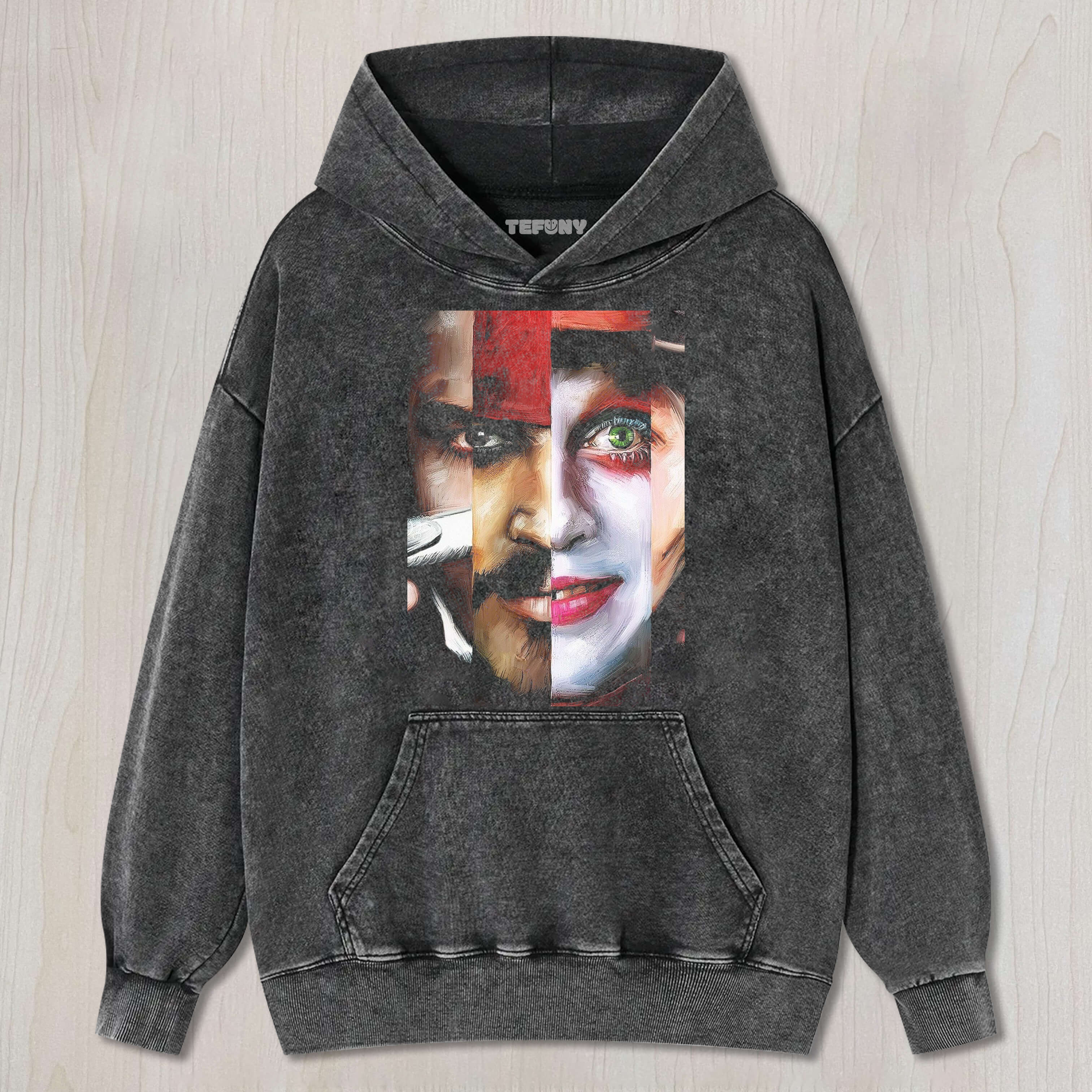 MANY FACES OF JOHNNY DEPP TEE & SWEAT & HOOD