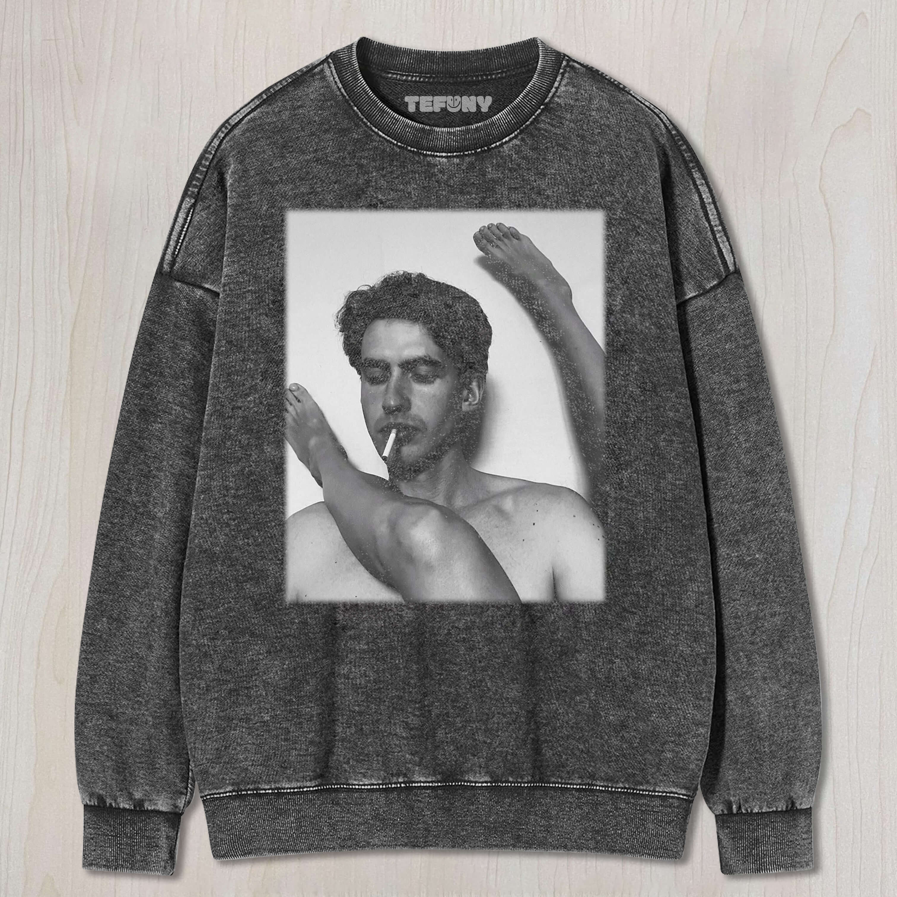 MAN SMOKING RETRO TEE & SWEAT & HOOD