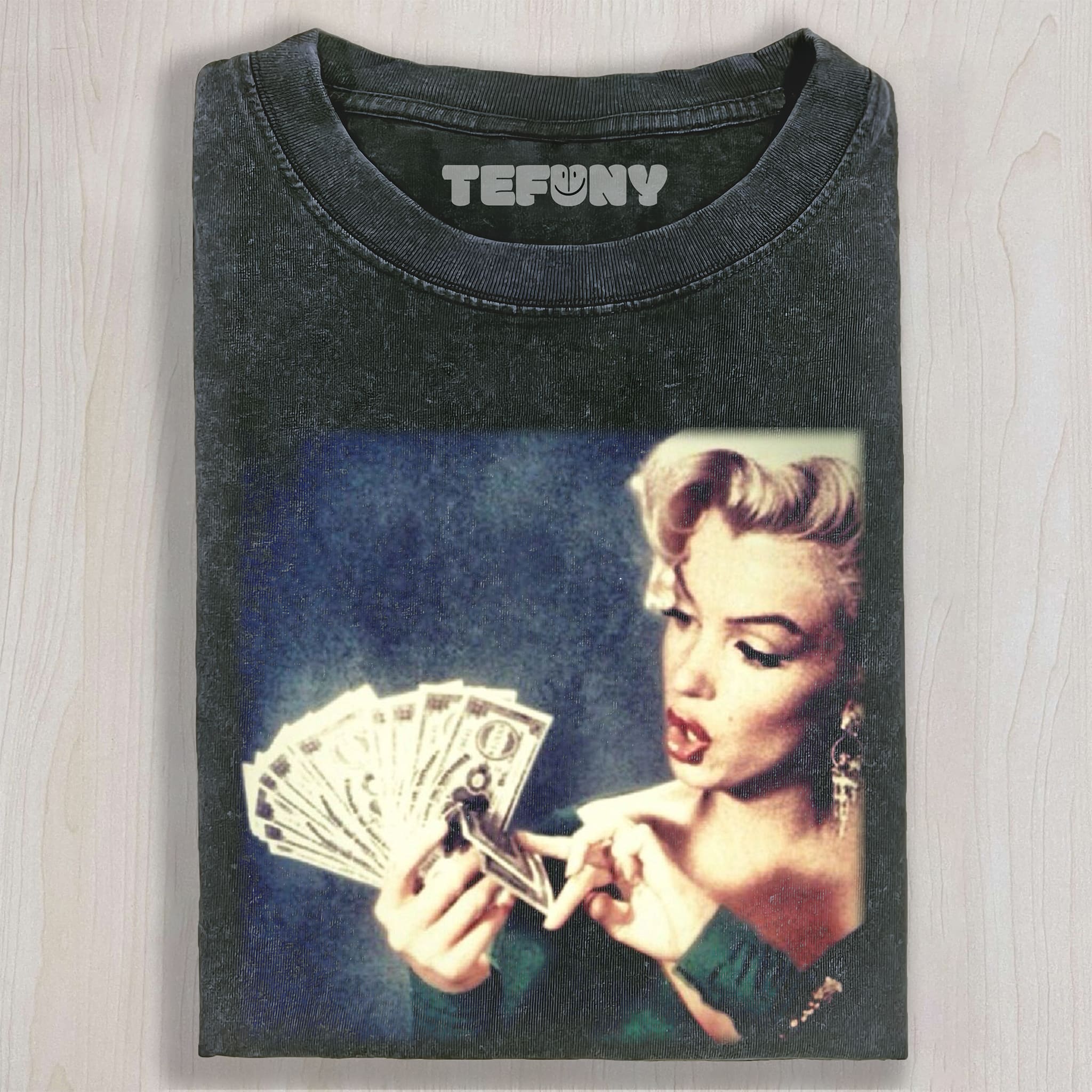 MARILYN MONROE COUNTING MONEY UNISEX TEE, TANK TOP, LAYERED LS, SWEATSHIRT & HOODIE