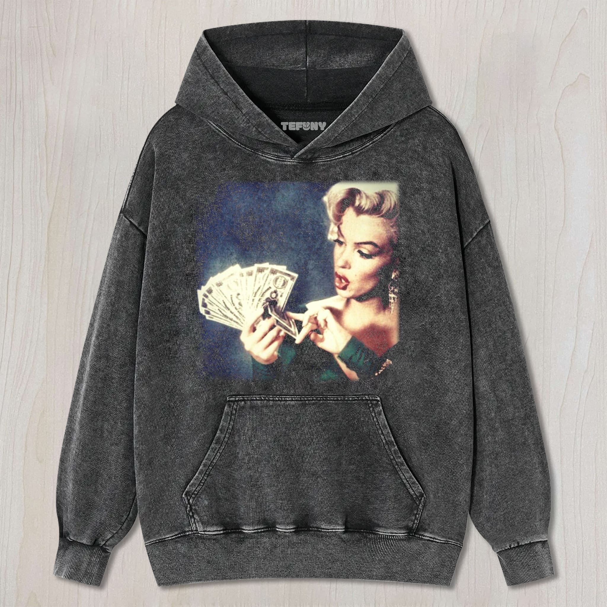 MARILYN MONROE COUNTING MONEY UNISEX TEE, TANK TOP, LAYERED LS, SWEATSHIRT & HOODIE