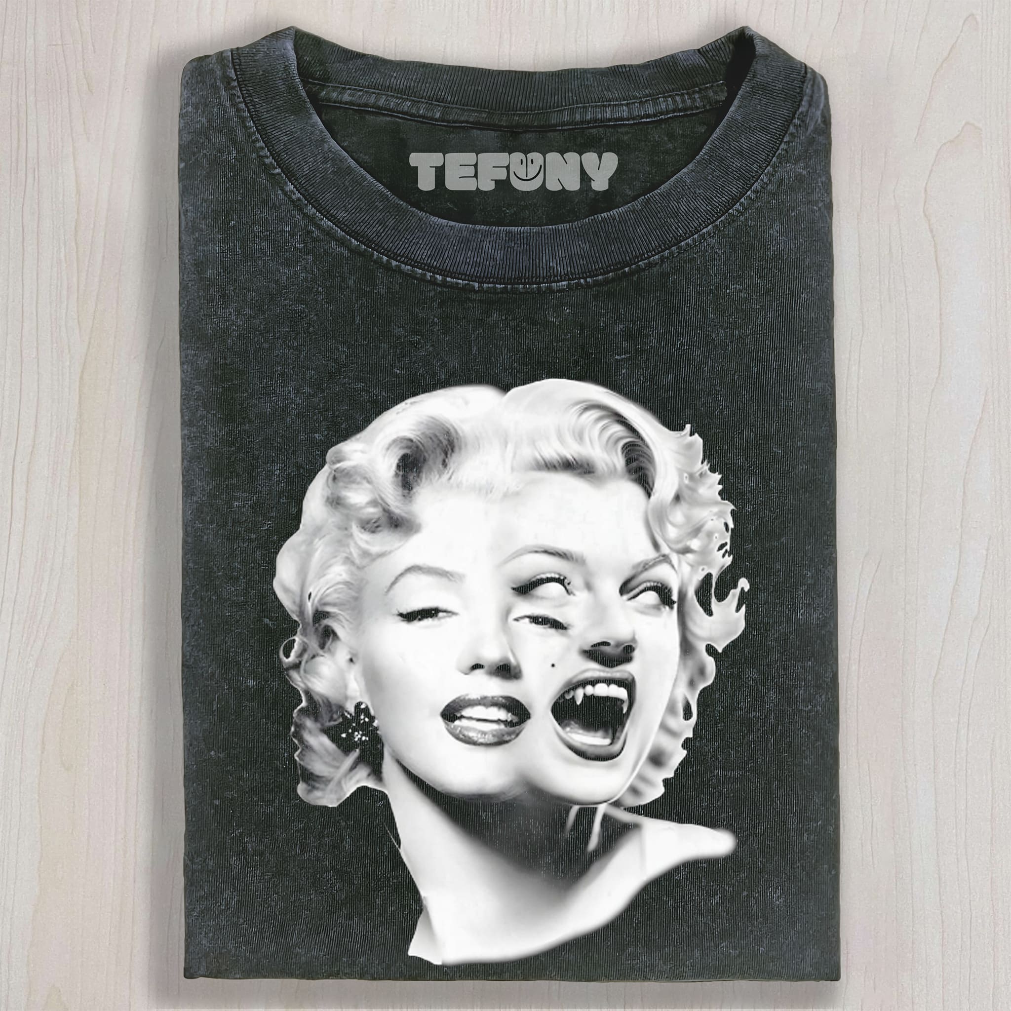 MARILYN MONROE VAMPIRE SPLIT FACE UNISEX TEE, TANK TOP, LAYERED LS, SWEATSHIRT & HOODIE