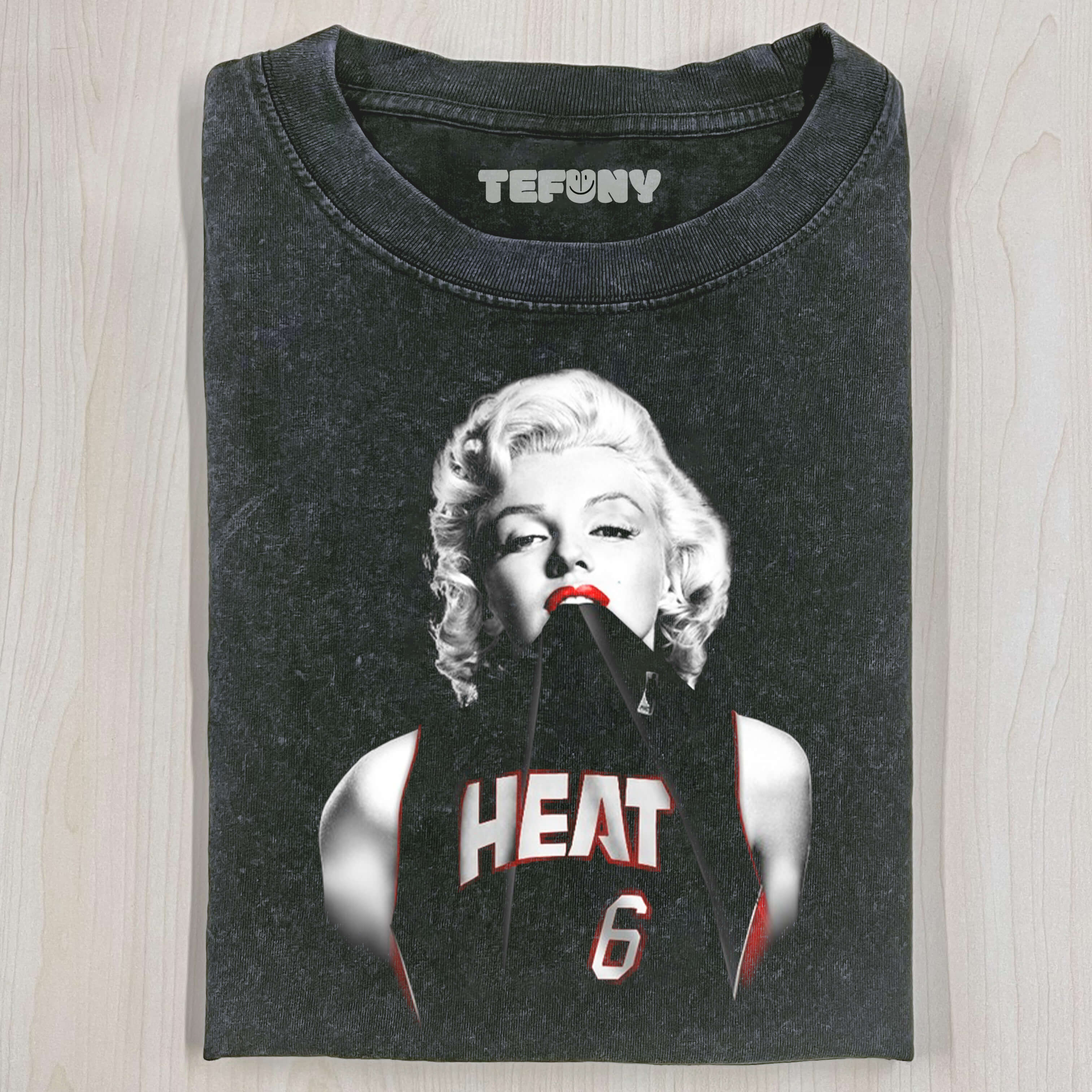MARILYN MONROE WEARING A BASKETBALL JERSEY T-SHIRT