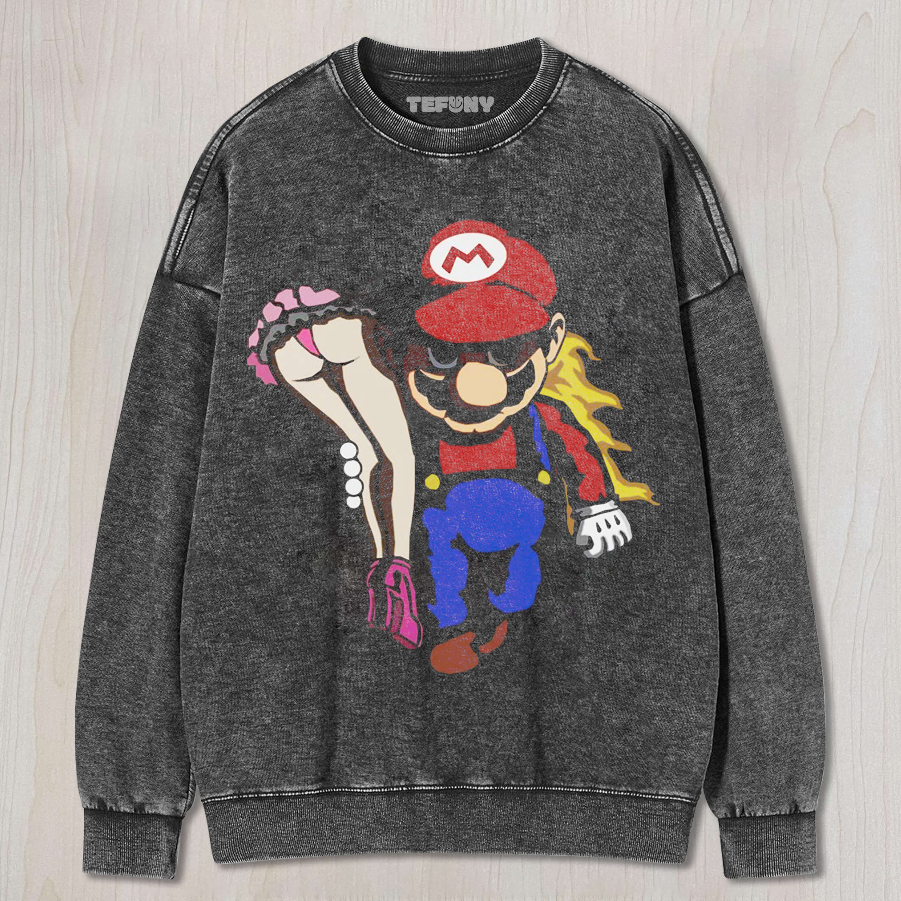 MARIO CARRYING A SEXY WOMAN T-SHIRT
