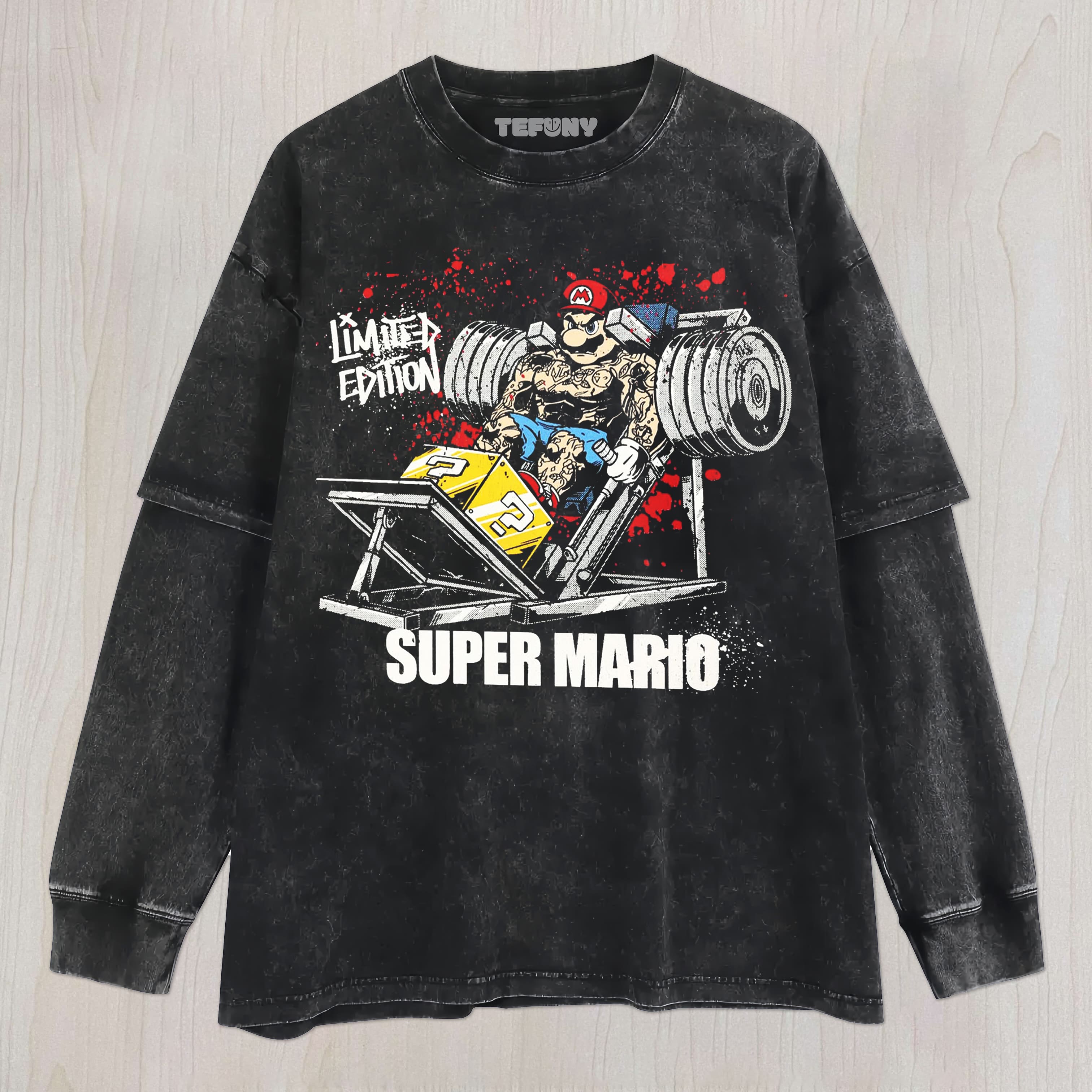 MARIO FITNESS UNISEX TEE, TANK TOP, LAYERED LS, SWEATSHIRT & HOODIE