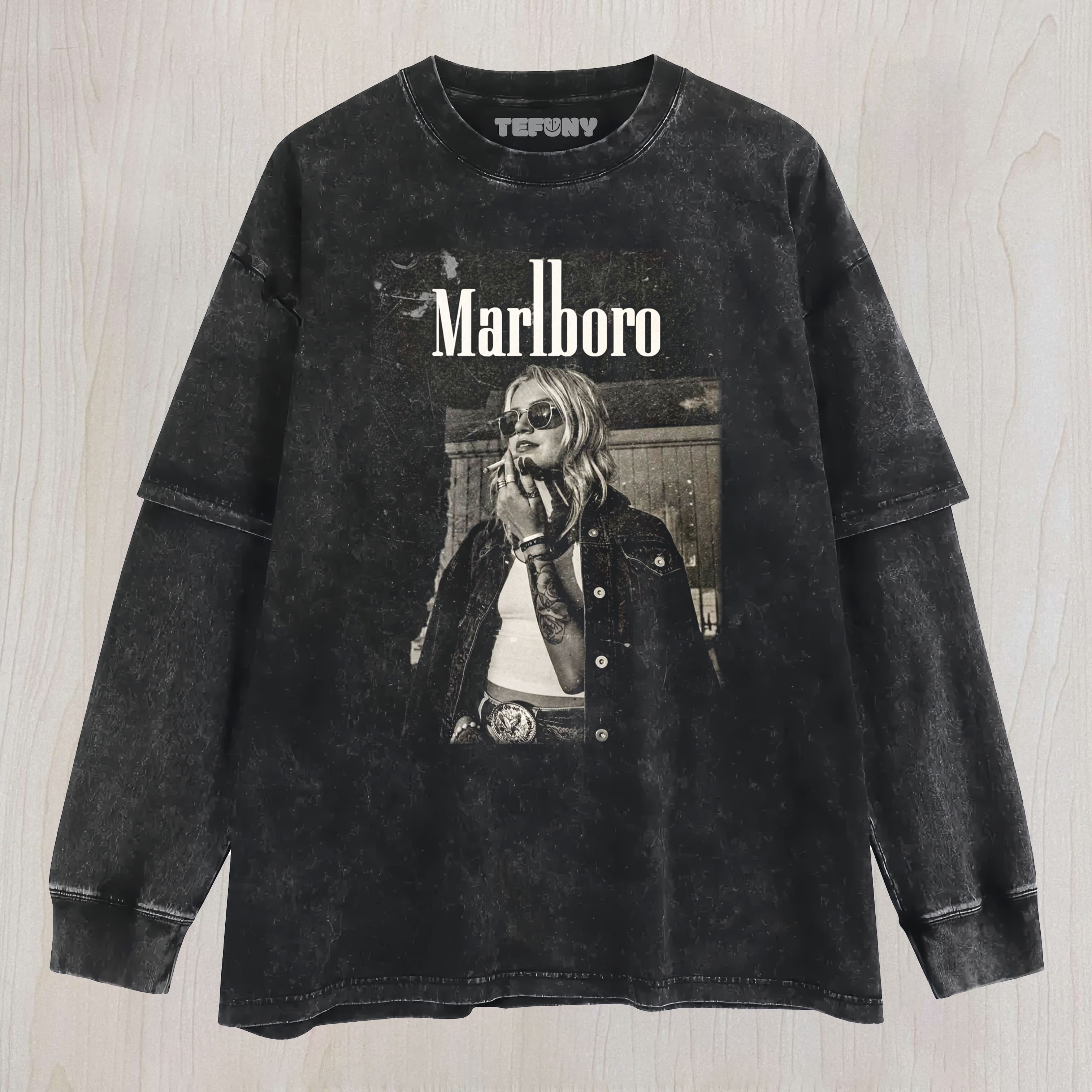 MARLBORO WOMAN LAYERED LONG SLEEVE