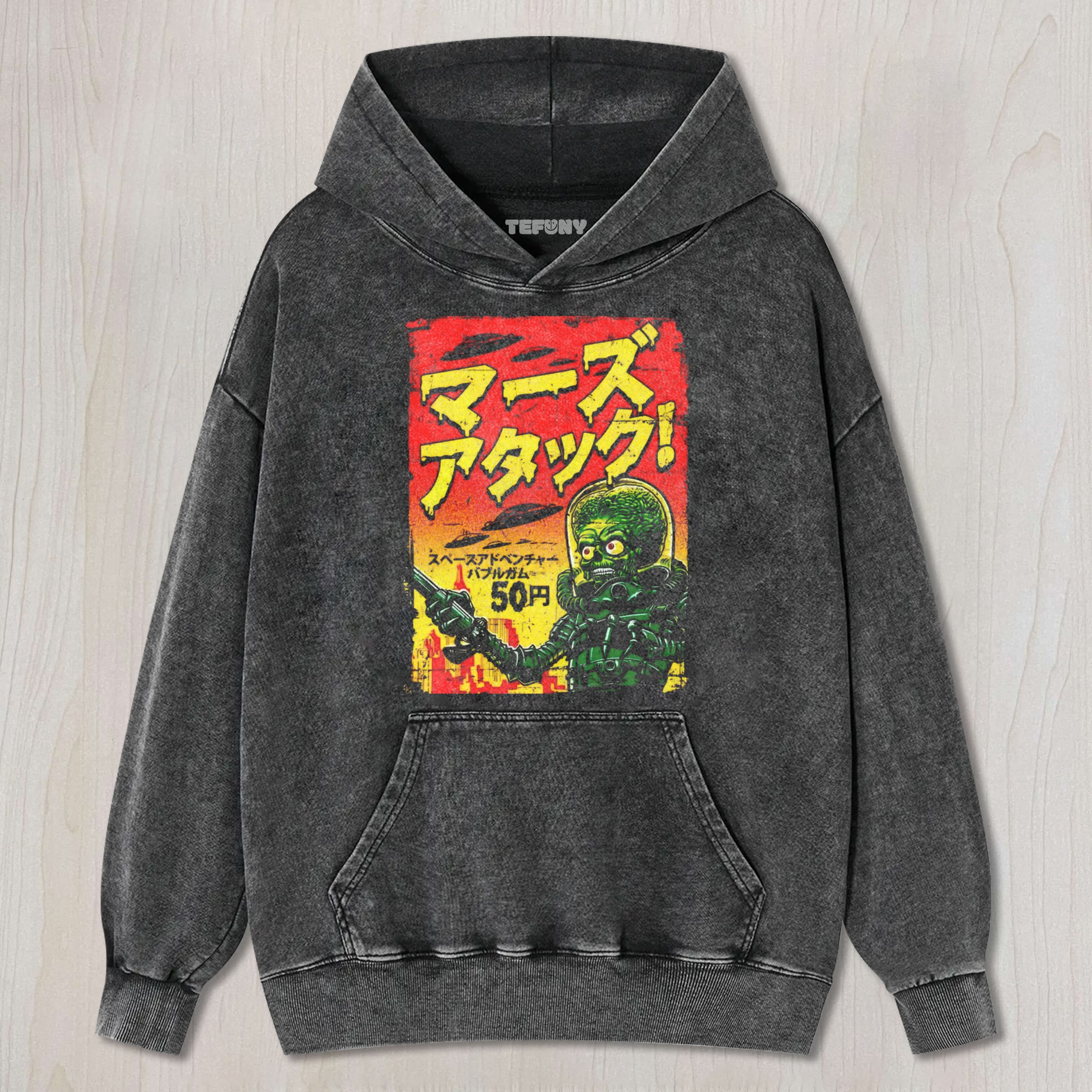 MARS ATTACKS! JAPANESE RETRO WASHED TEE & SWEAT & HOOD
