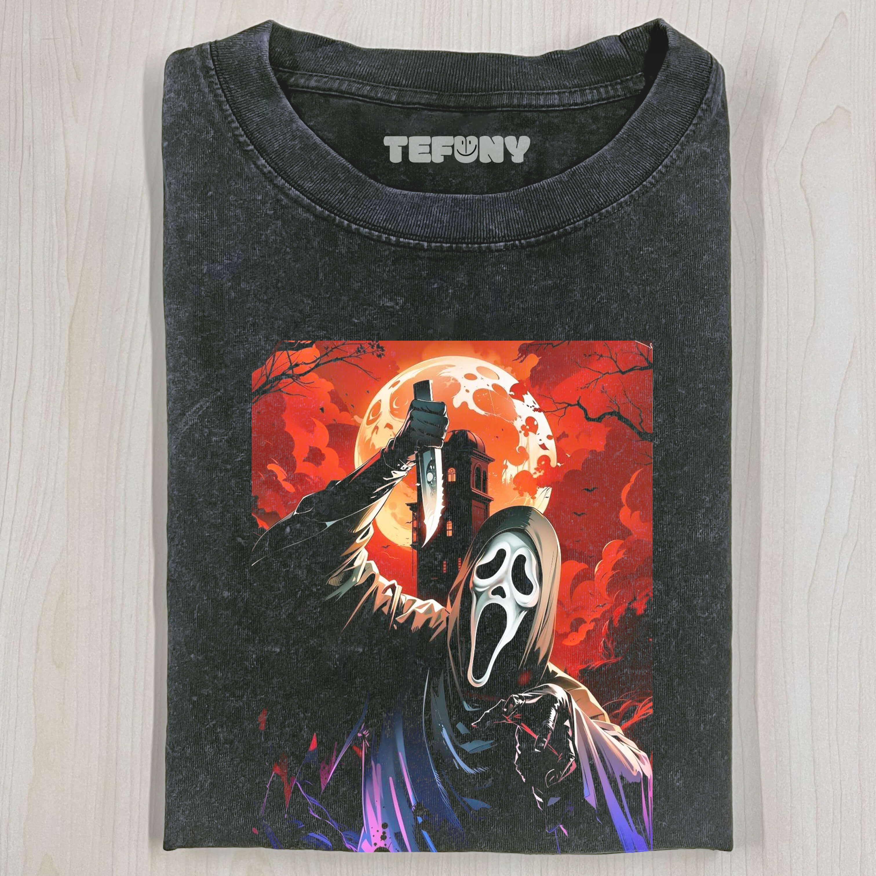 MASKED MAN HOLDING A KNIFE T-SHIRT