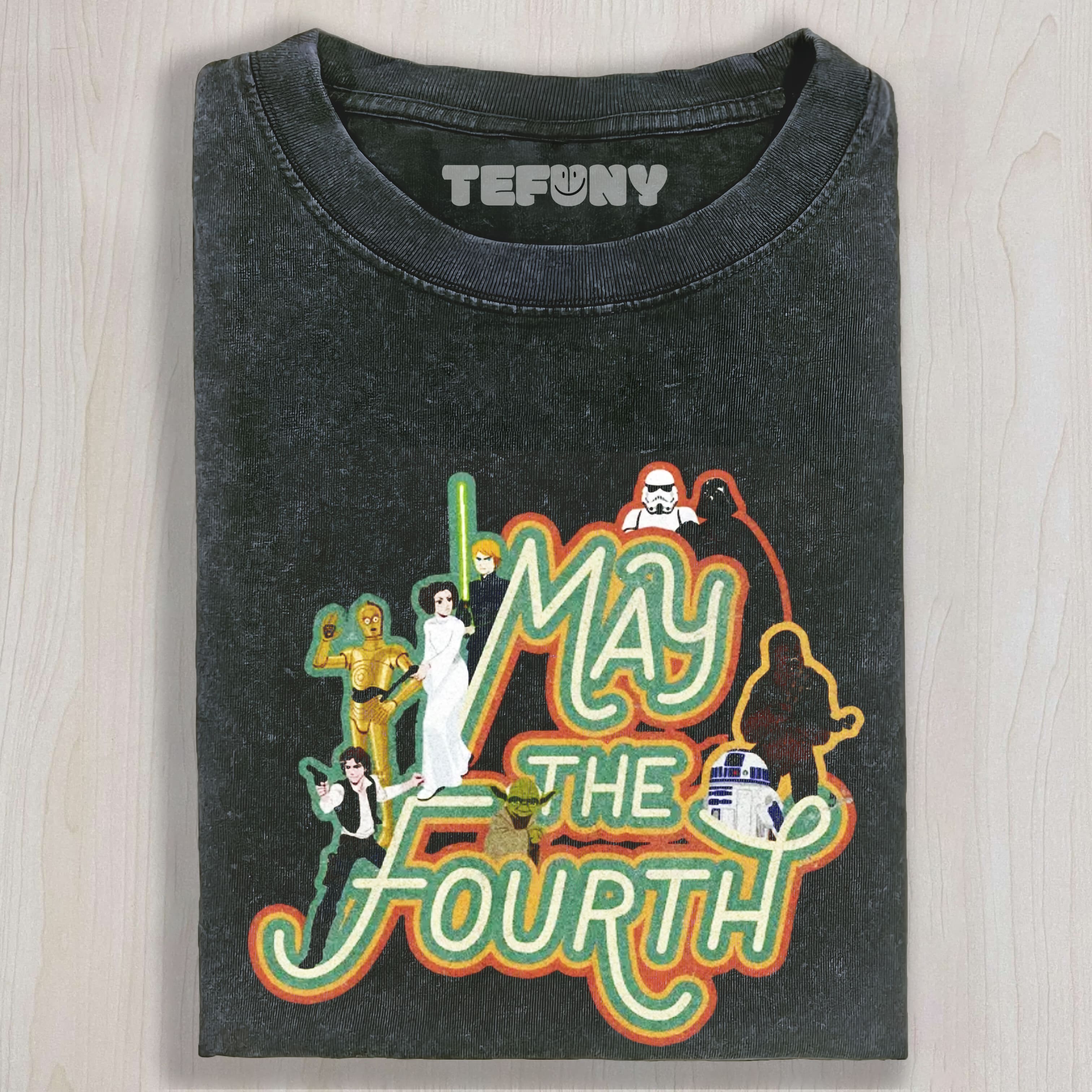 MAY THE FOURTH STAR WARS CHARACTER WASHED TEE & SWEAT & HOOD