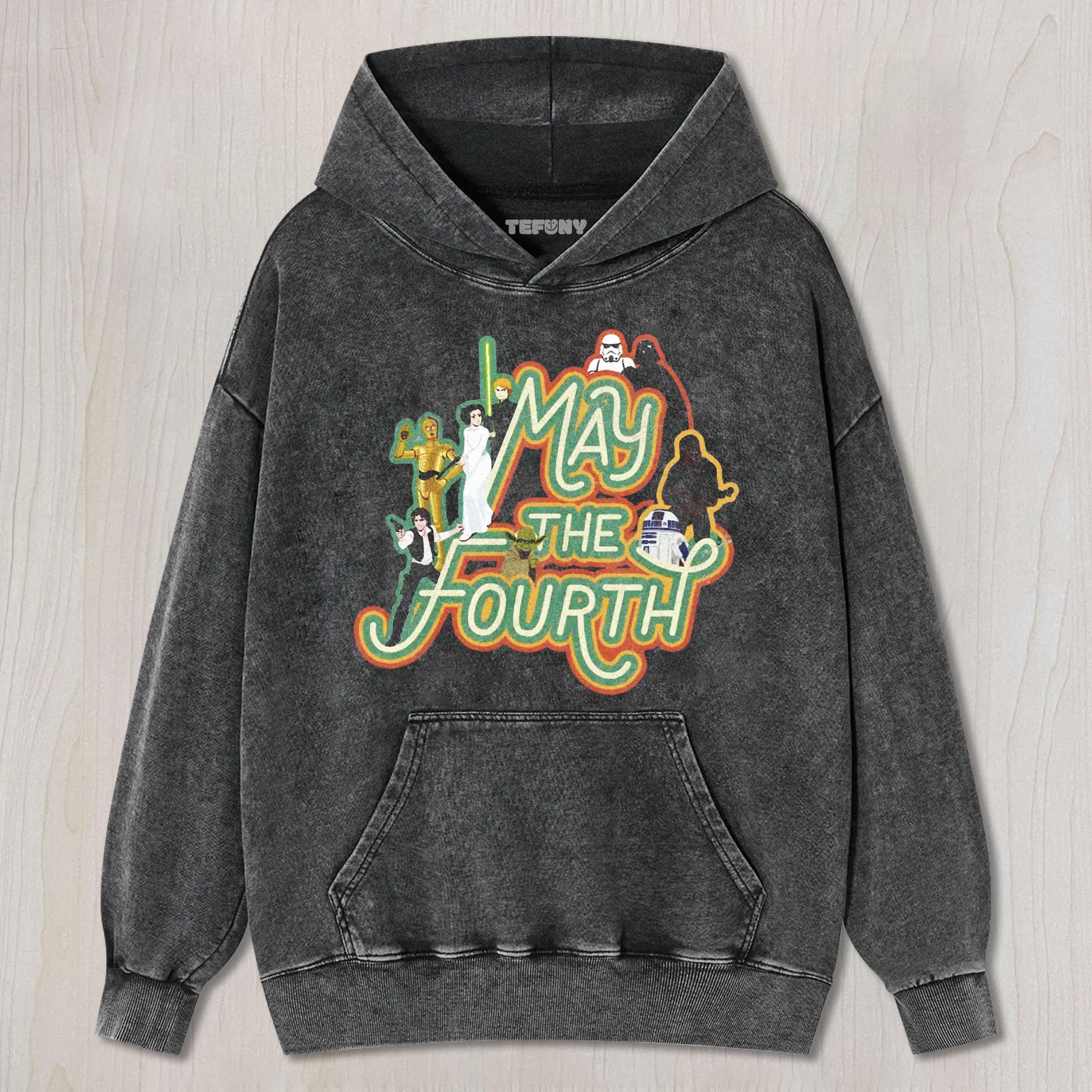 MAY THE FOURTH STAR WARS CHARACTER WASHED TEE & SWEAT & HOOD