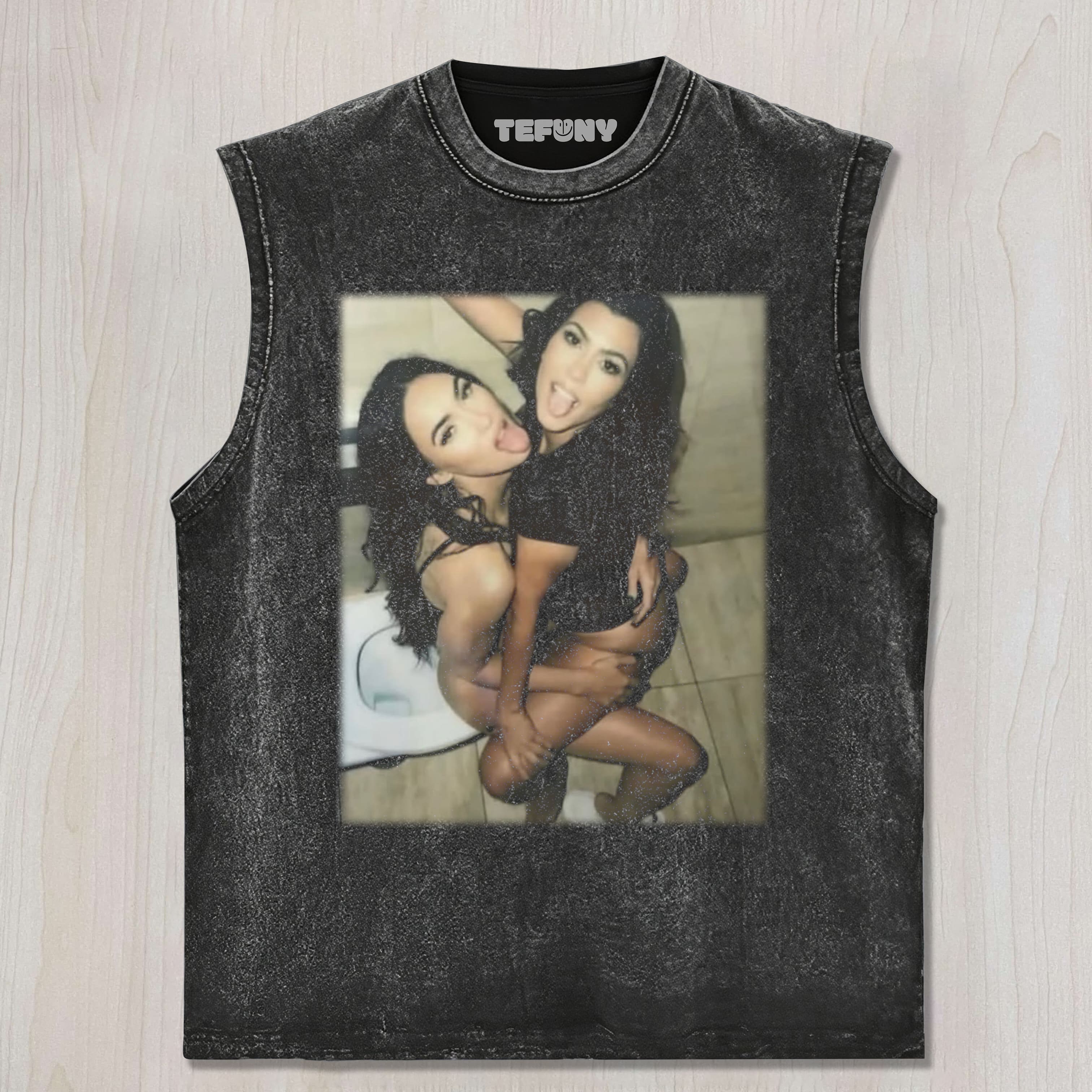 MEGAN FOX AND KOURTNEY KARDASHIAN V1 UNISEX TEE, TANK TOP, LAYERED LS, SWEATSHIRT & HOODIE