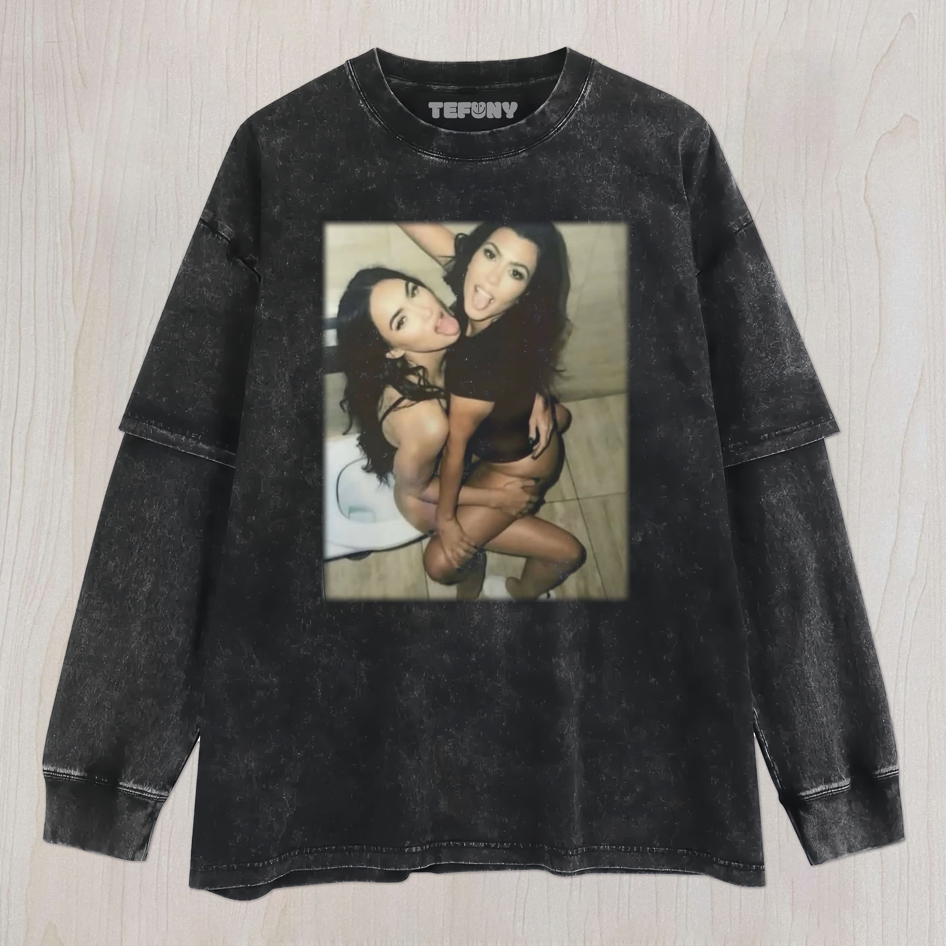 MEGAN FOX AND KOURTNEY KARDASHIAN V1 UNISEX TEE, TANK TOP, LAYERED LS, SWEATSHIRT & HOODIE