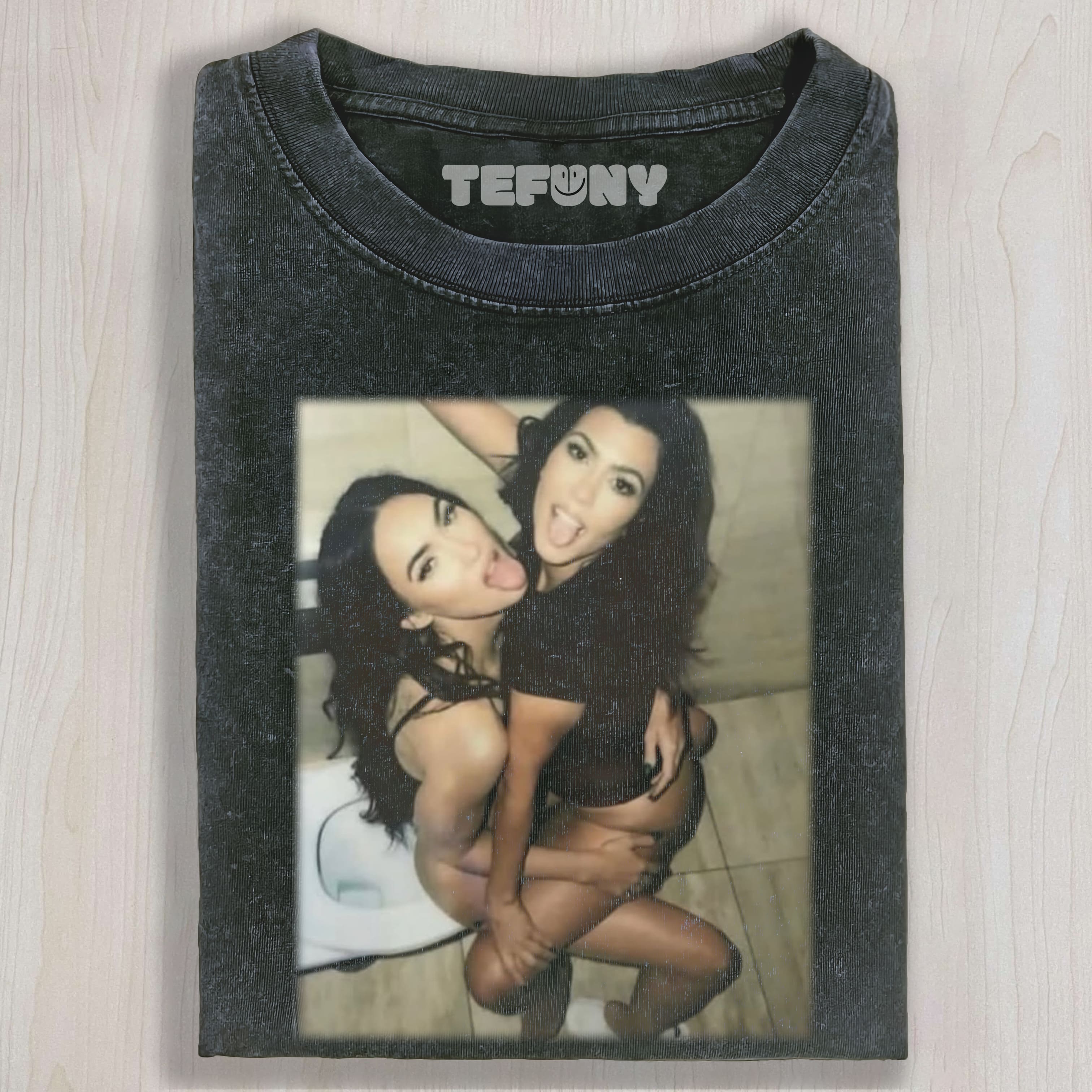 MEGAN FOX AND KOURTNEY KARDASHIAN V1 UNISEX TEE, TANK TOP, LAYERED LS, SWEATSHIRT & HOODIE