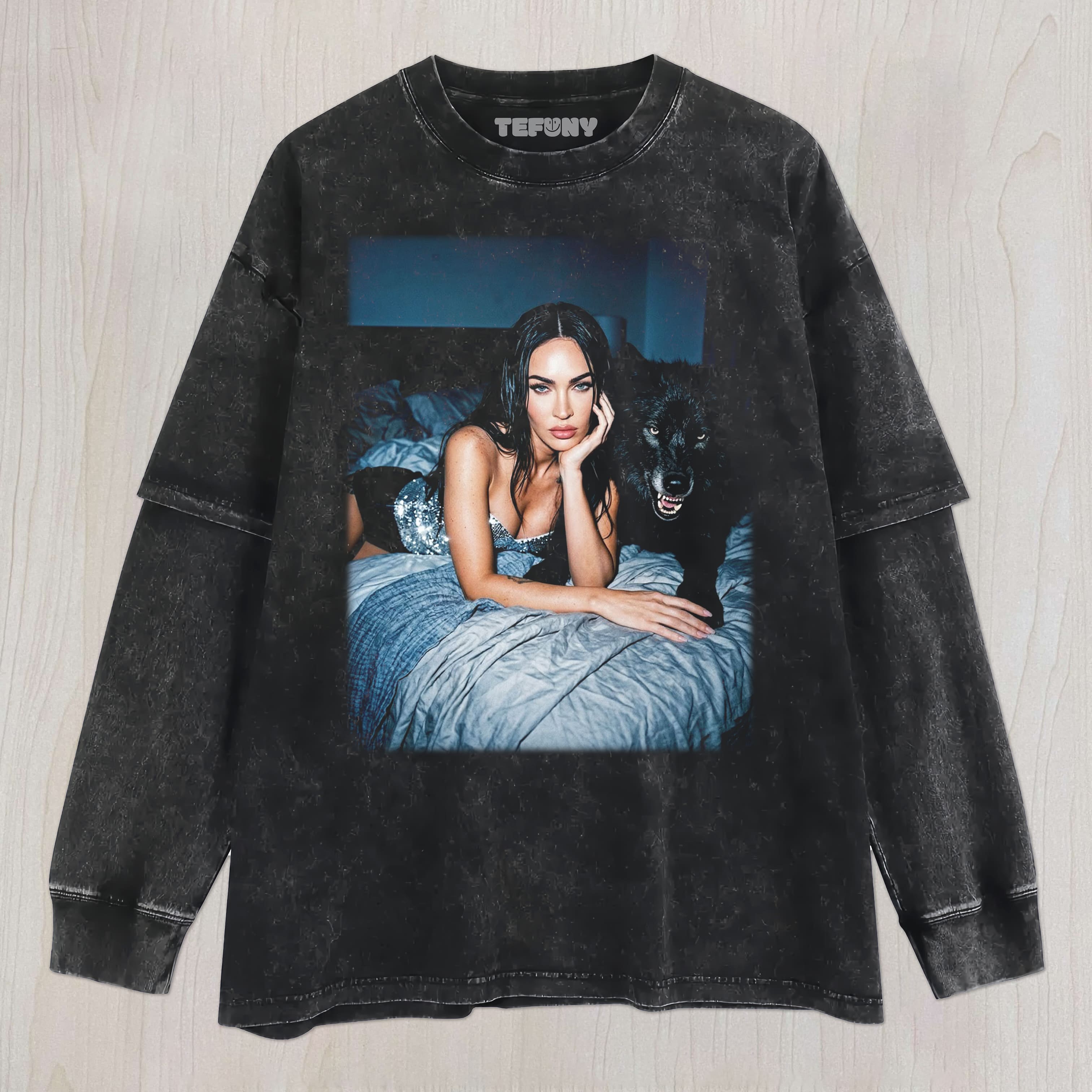 MEGAN FOX & DOG UNISEX TEE, TANK TOP, LAYERED LS, SWEATSHIRT & HOODIE