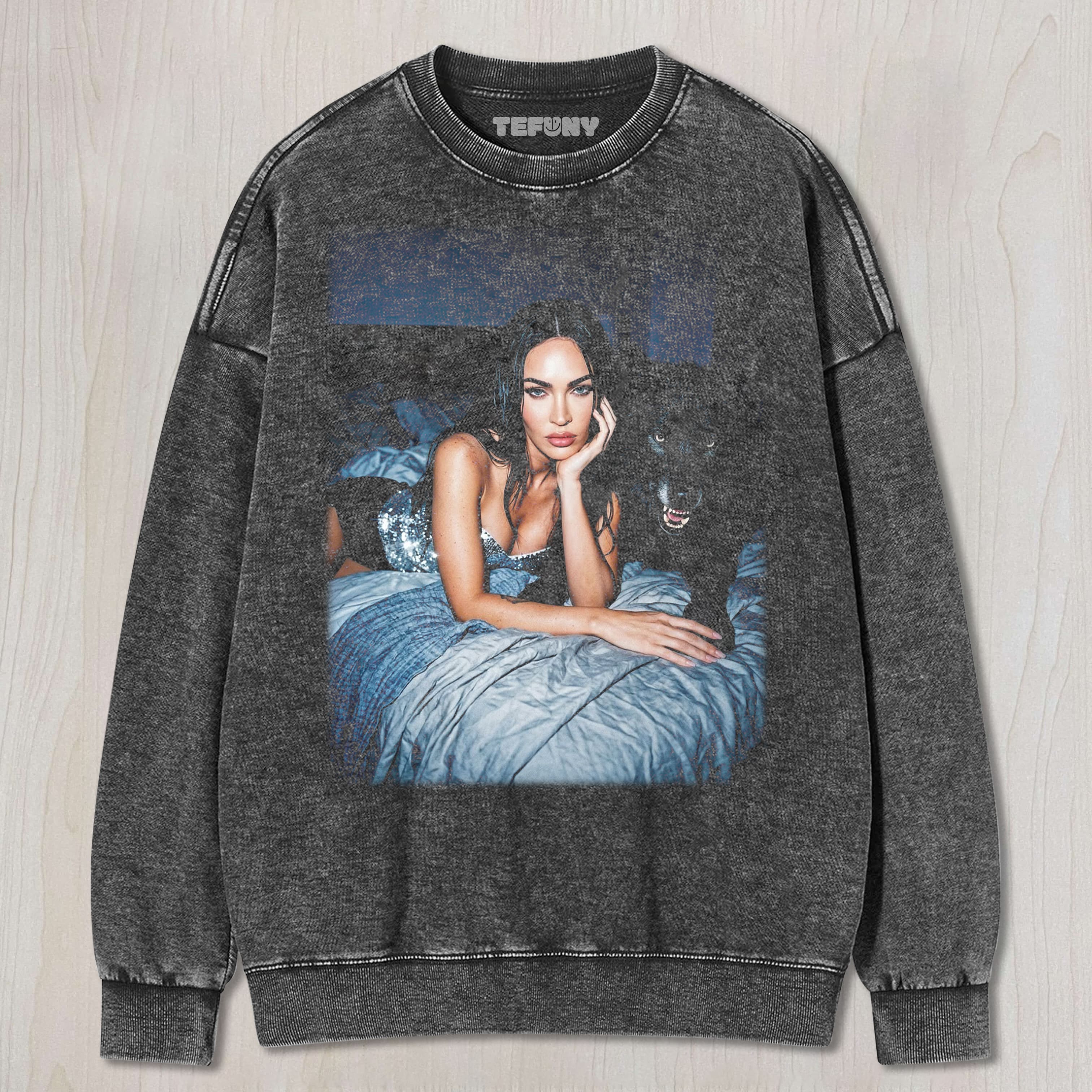 MEGAN FOX & DOG UNISEX TEE, TANK TOP, LAYERED LS, SWEATSHIRT & HOODIE