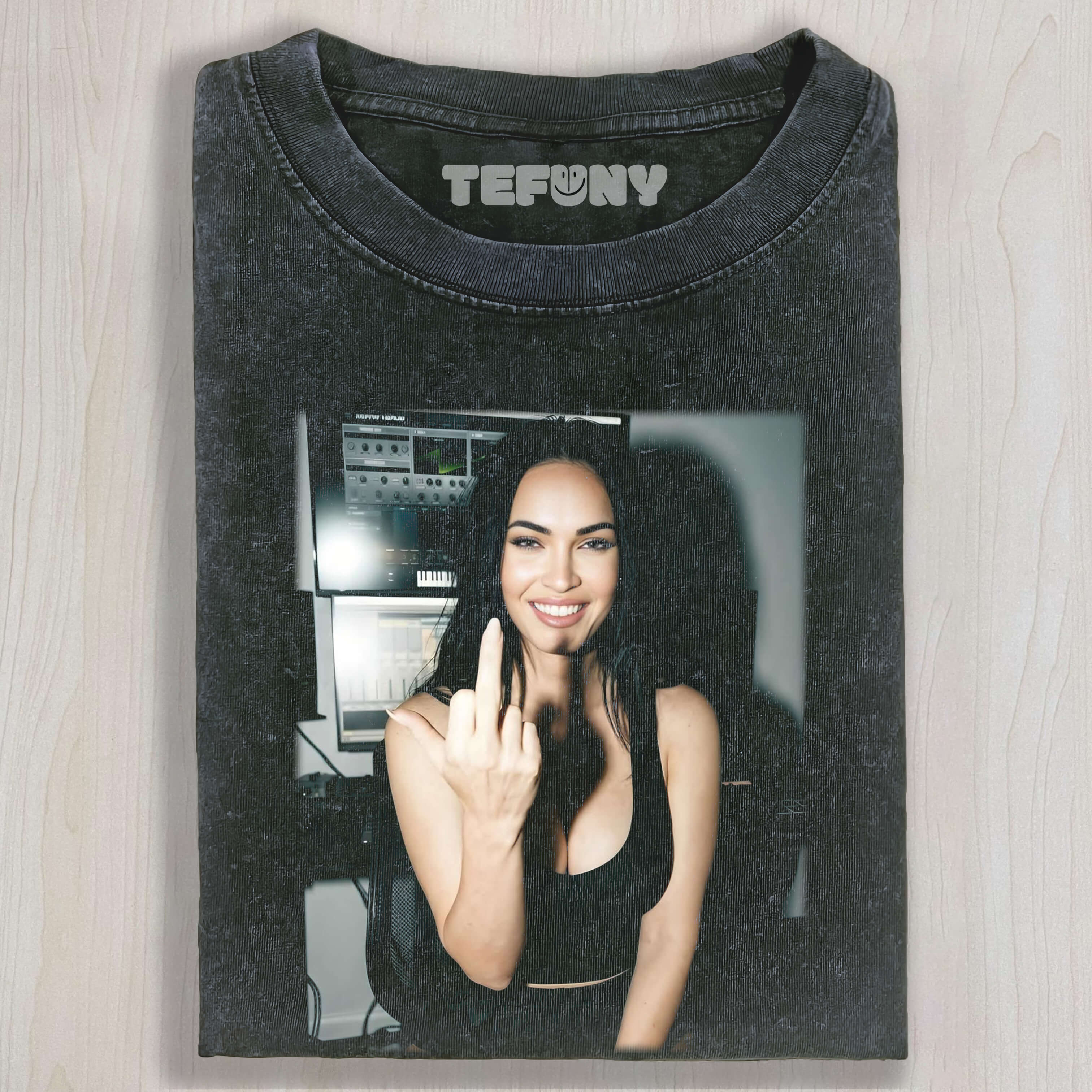 MEGAN FOX GIVES MIDDLE FINGER TEE & SWEAT & HOOD