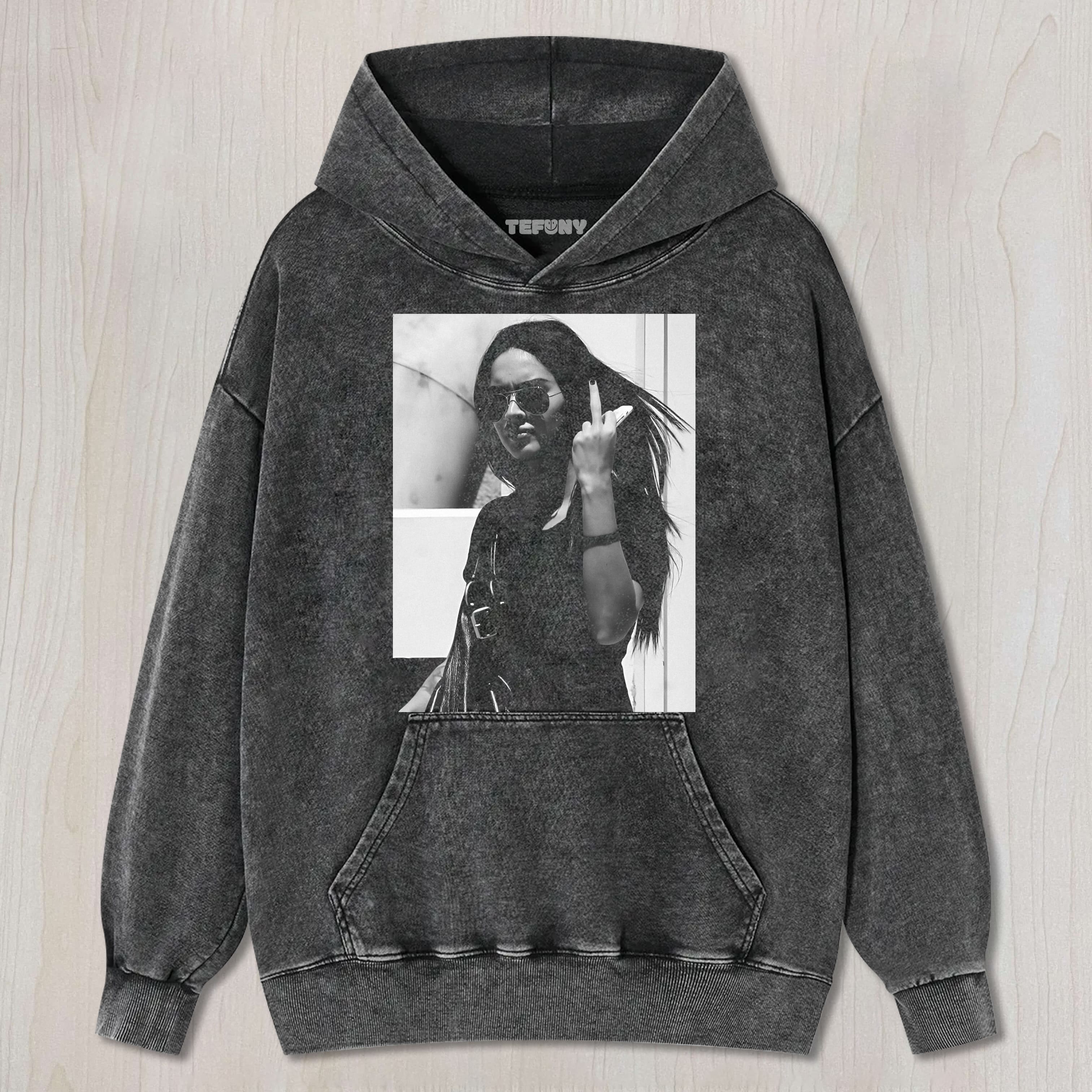 MEGAN FOX MIDDLE FINGER UNISEX TEE, TANK TOP, LAYERED LS, SWEATSHIRT & HOODIE