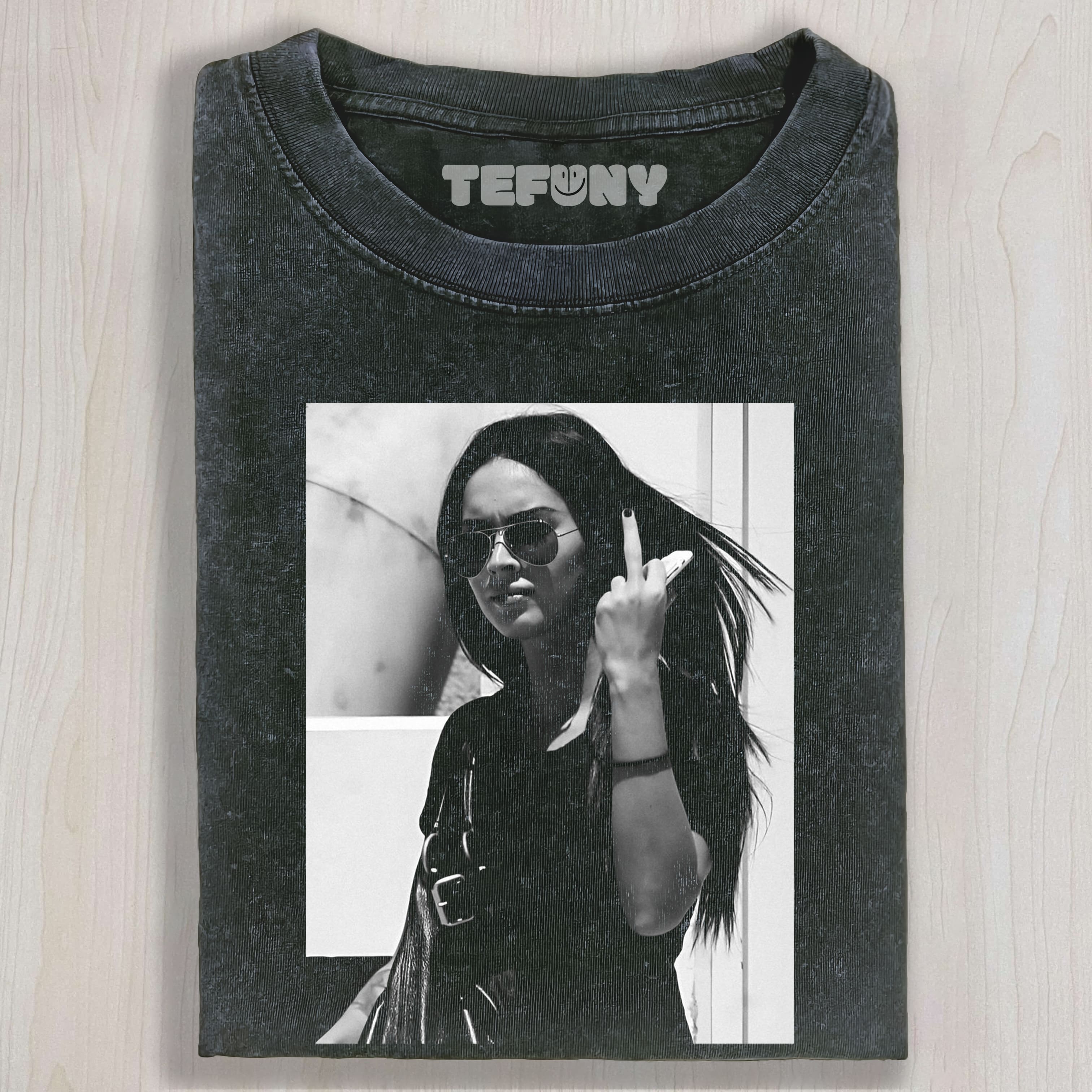 MEGAN FOX MIDDLE FINGER UNISEX TEE, TANK TOP, LAYERED LS, SWEATSHIRT & HOODIE
