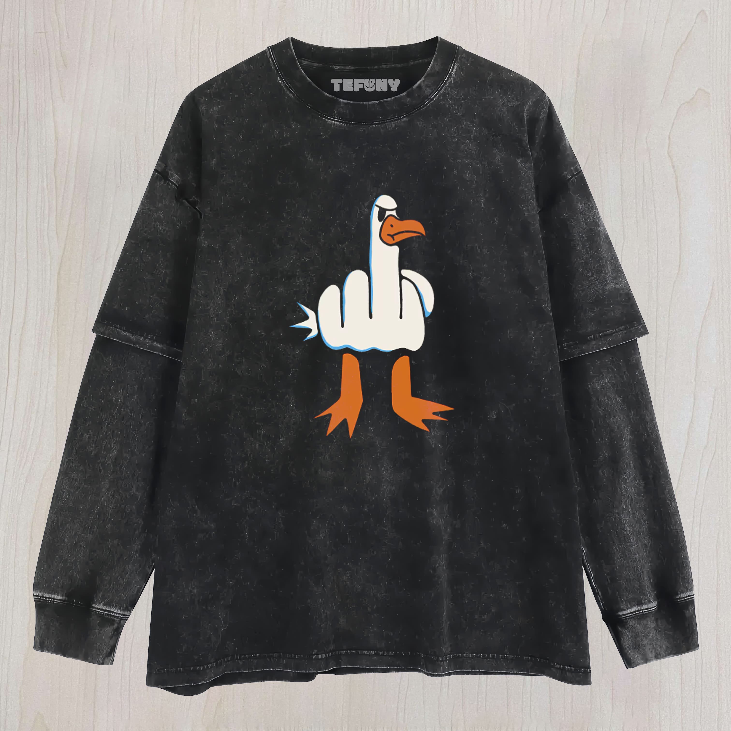 MENS FUNNY LAYERED LONG SLEEVE