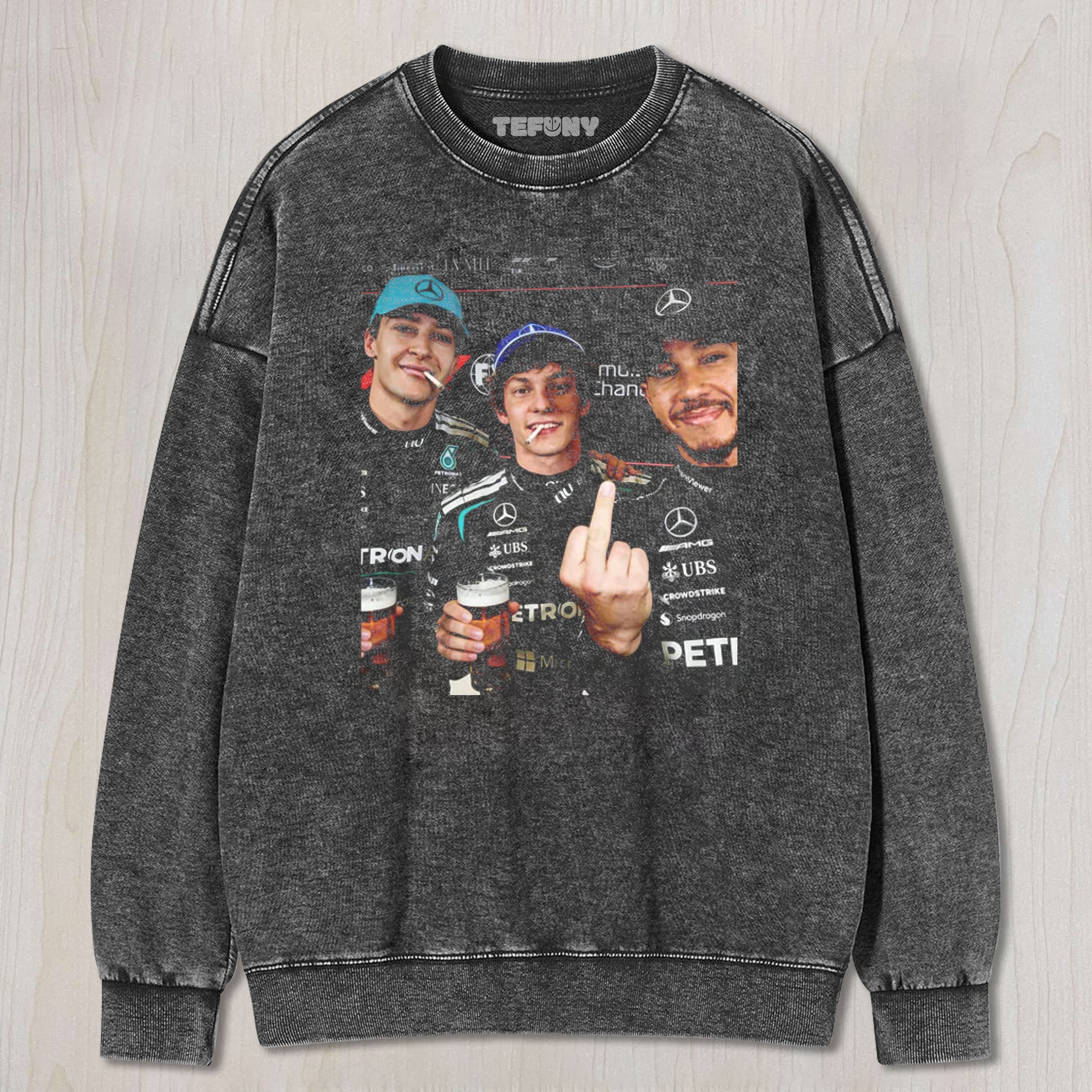 MERCEDES TRIPLE EDGE ：F1 GEORGE RUSSELL & KIMI & LEWIS HAMILTON TEE & SWEAT & HOOD