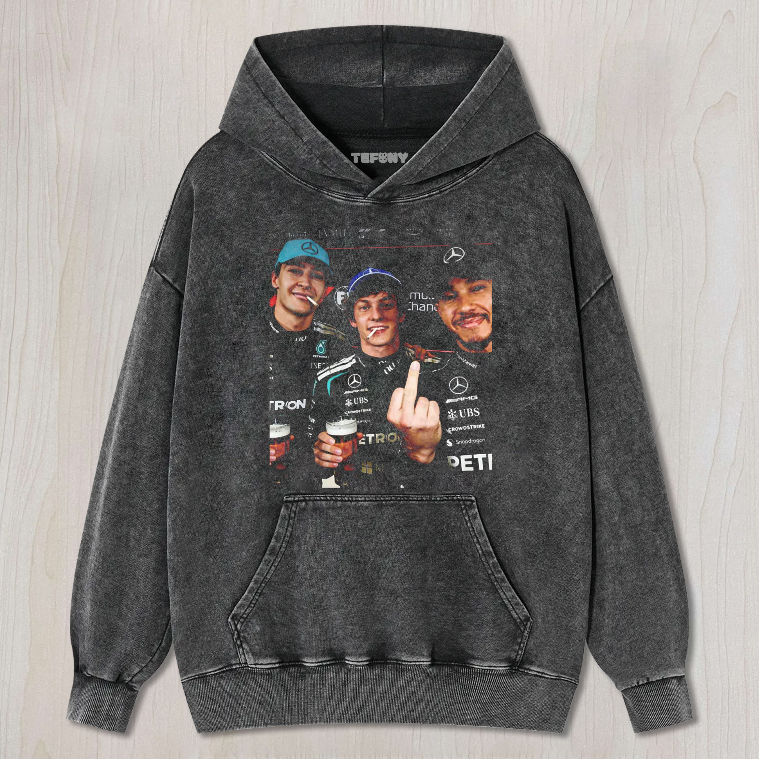 MERCEDES TRIPLE EDGE ：F1 GEORGE RUSSELL & KIMI & LEWIS HAMILTON TEE & SWEAT & HOOD