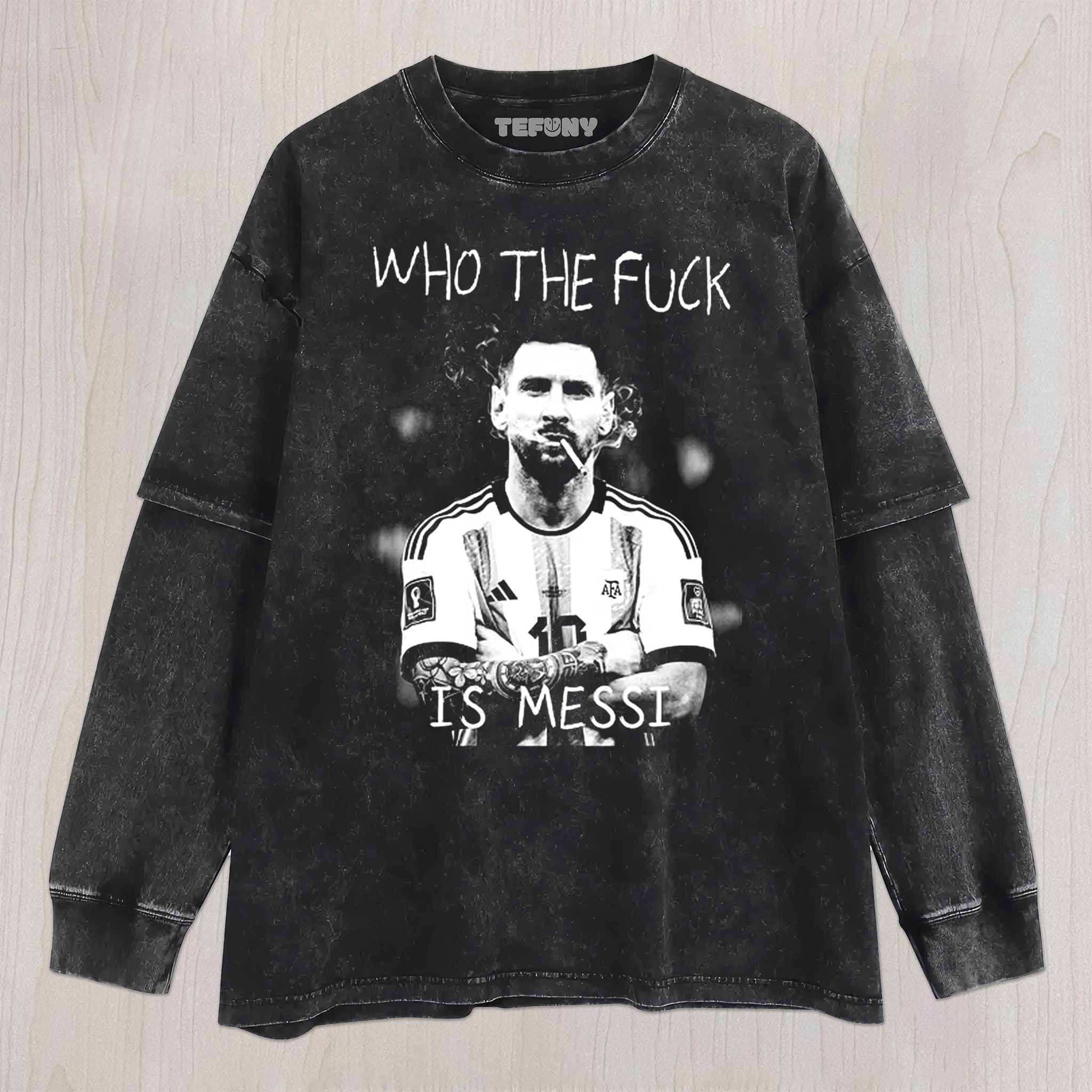 MESSI FUNNY UNISEX TEE, TANK TOP, LAYERED LS, SWEATSHIRT & HOODIE