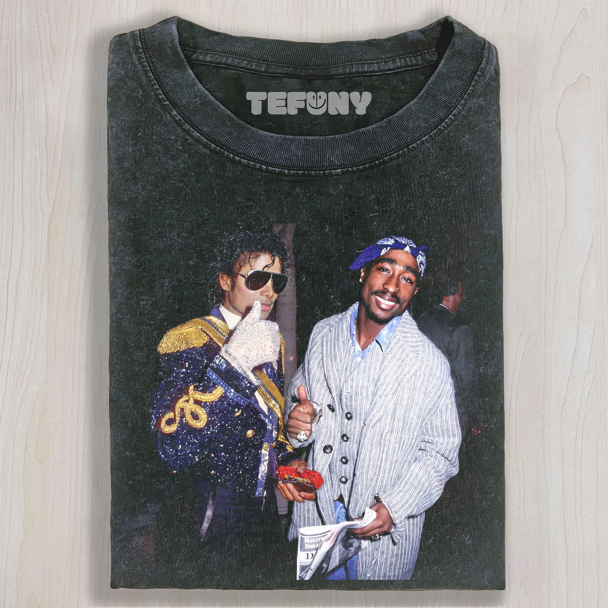MICHAEL JACKSON AND TUPAC UNISEX TEE, TANK TOP, LAYERED LS, SWEATSHIRT & HOODIE