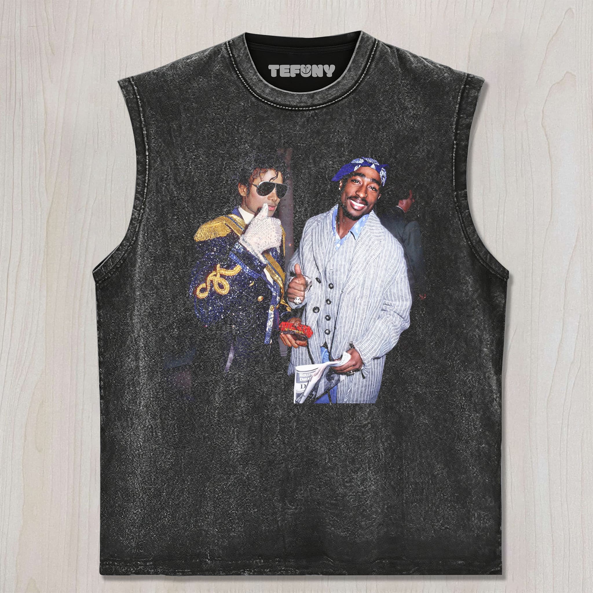 MICHAEL JACKSON AND TUPAC UNISEX TEE, TANK TOP, LAYERED LS, SWEATSHIRT & HOODIE