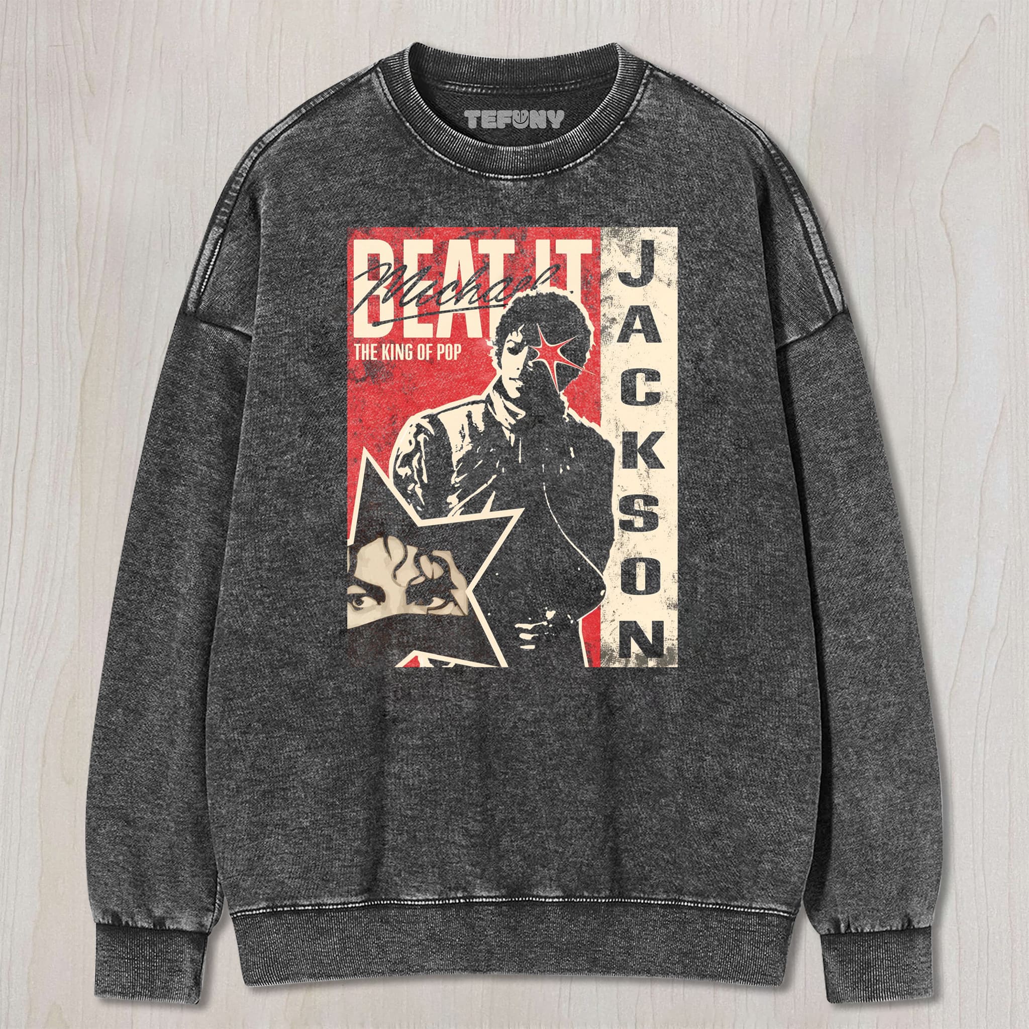 MICHAEL JACKSON RETRO POSTER UNISEX TEE, TANK TOP, LAYERED LS, SWEATSHIRT & HOODIE